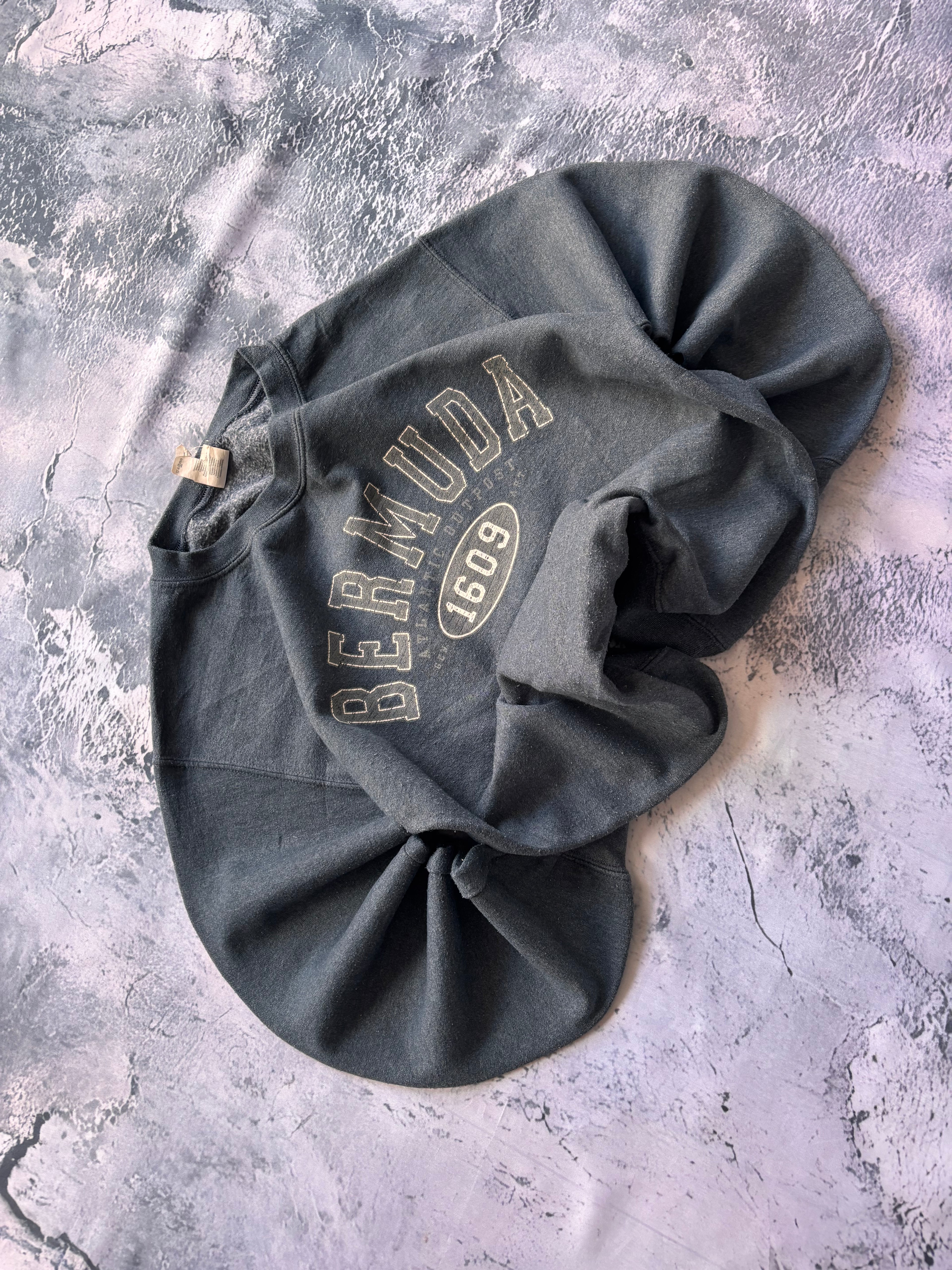 bluza crewneck vintage BERMUDA  szara