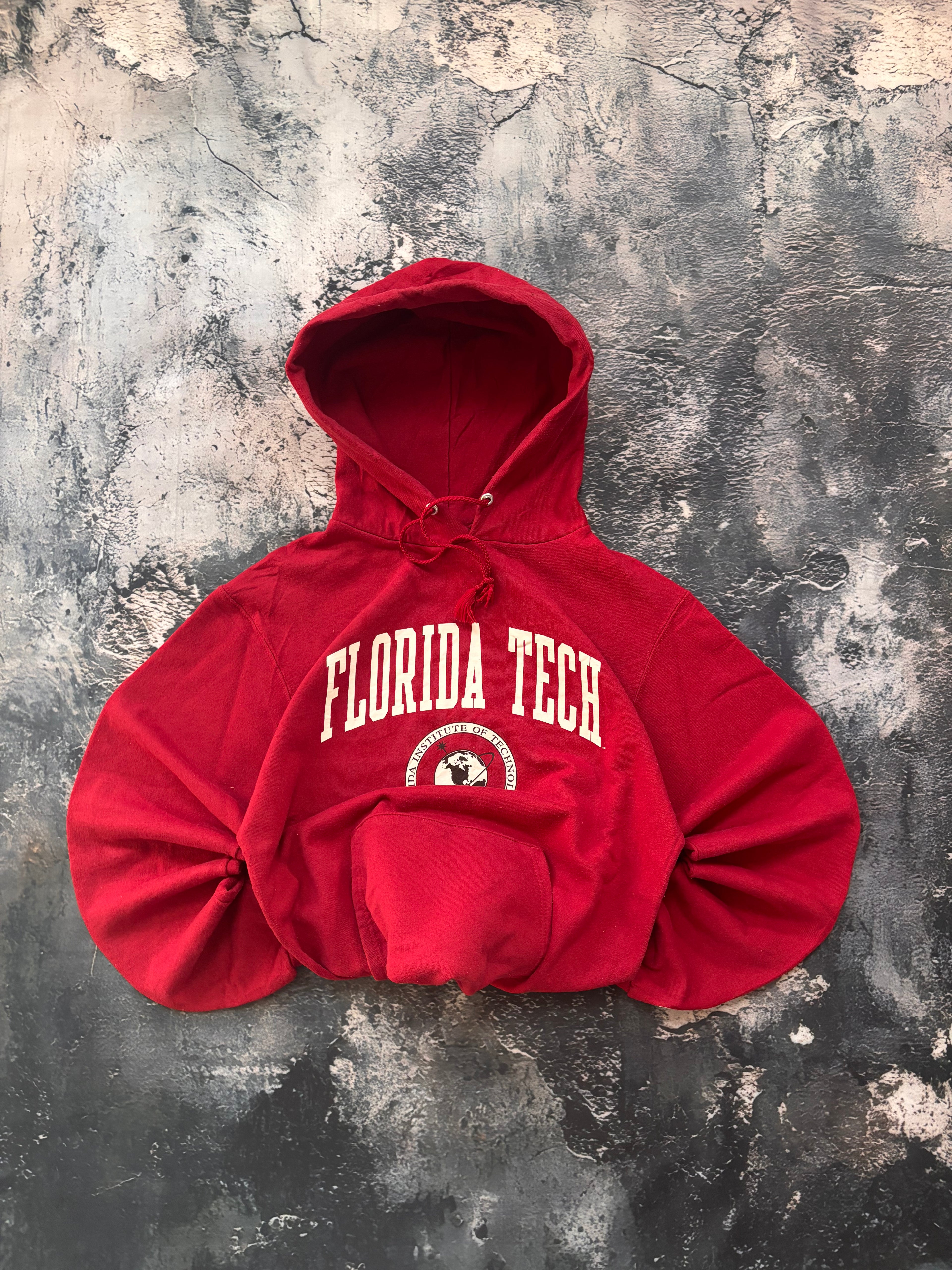 bluza hoodie vintage czerwona red FLORIDA RED CHAMPION