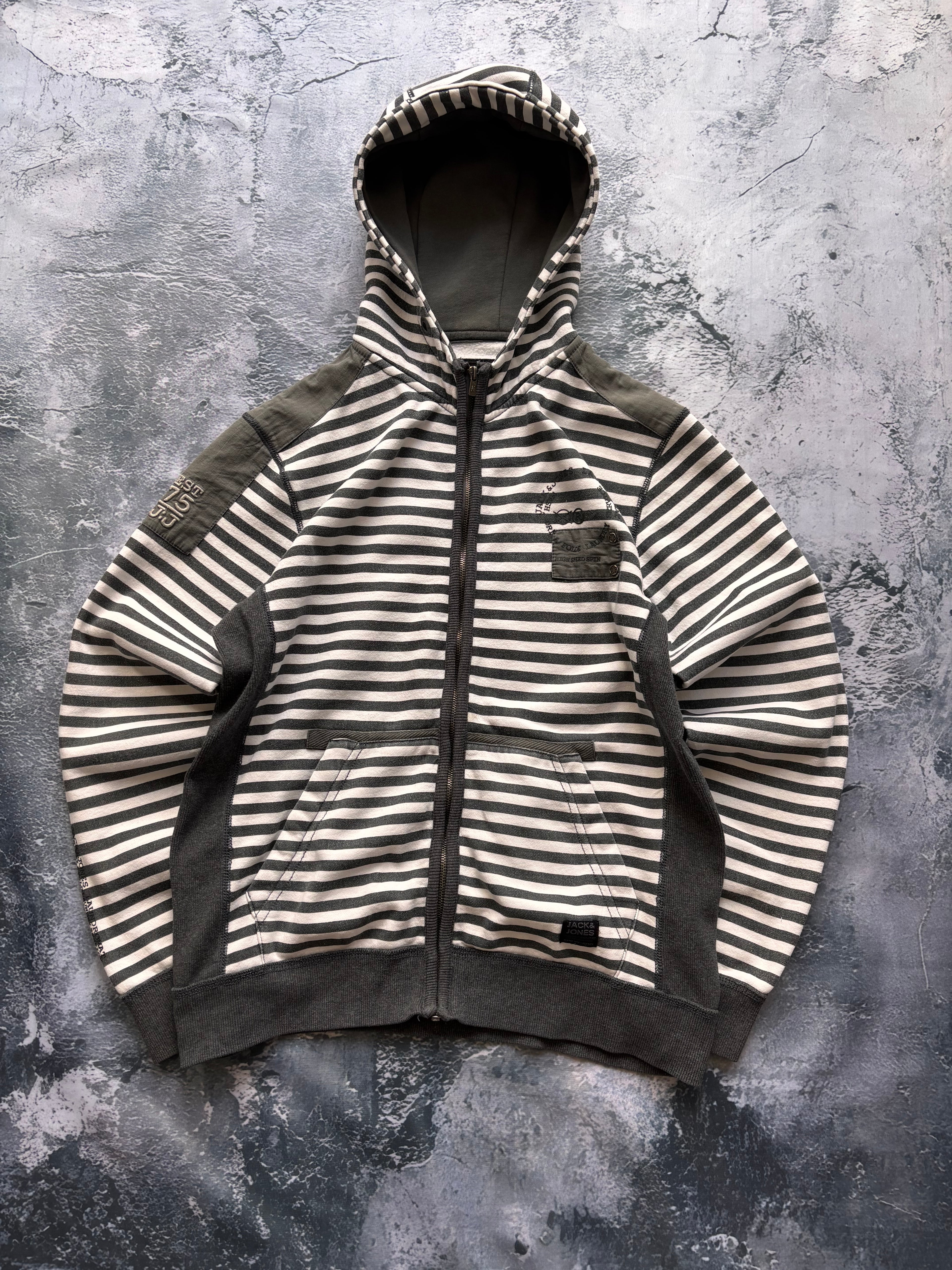 bluza hoodie w paski stripes vintage