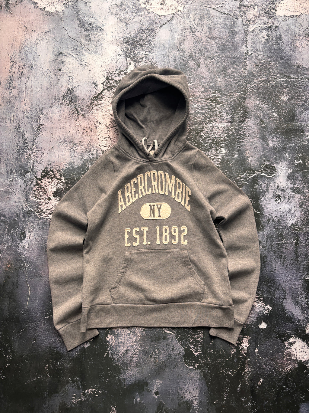 Bluza hoodie abr vintage prosty leko przylegający krój Basic szara