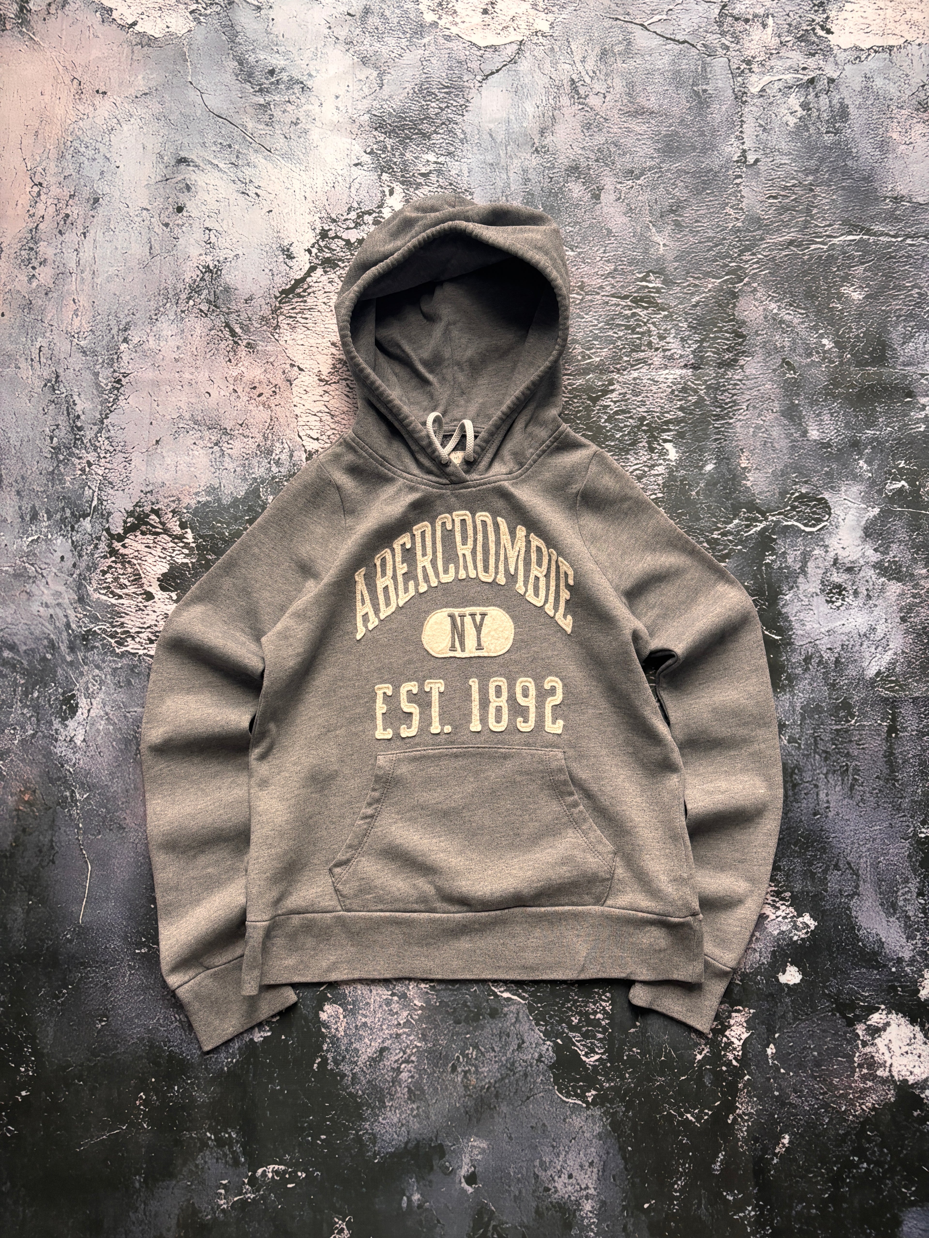 Bluza hoodie abr vintage prosty leko przylegający krój Basic szara