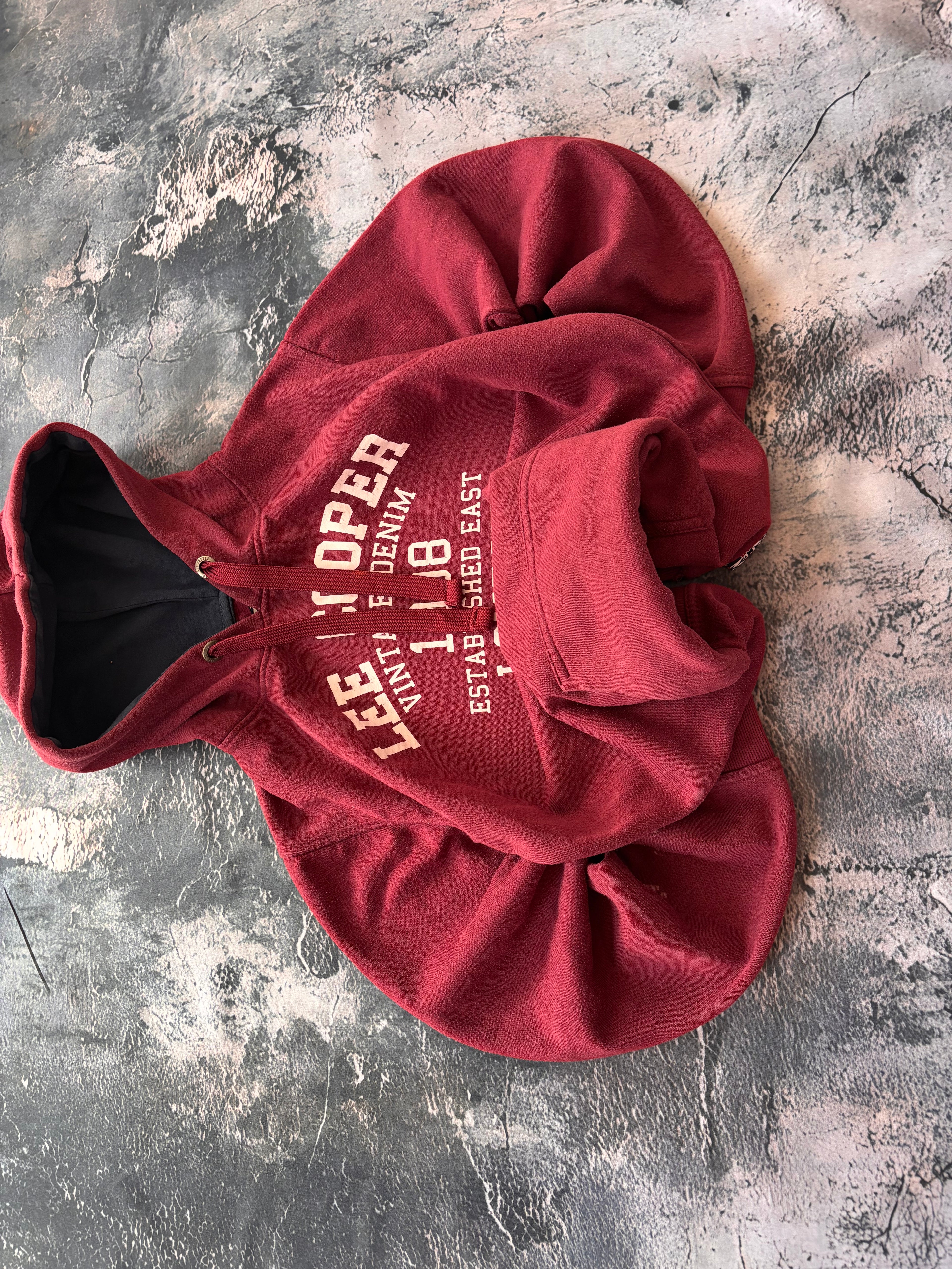 bluza hoodie LEE COOPER 1908 vintage retro american  burgundowa