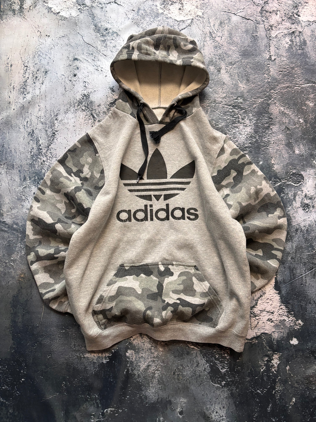 bluza hoodie Adidas camo military retro 90s