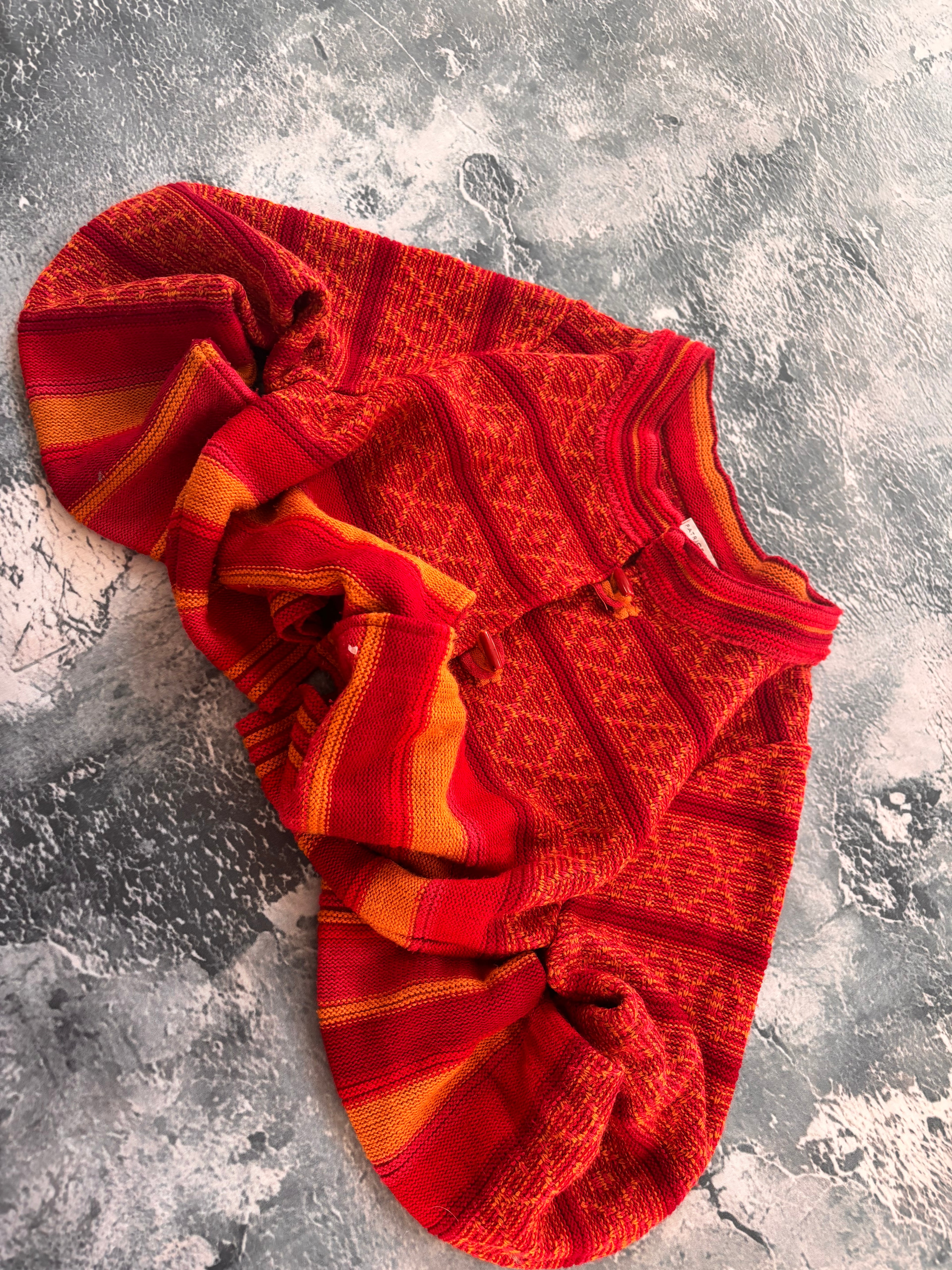 sweter kardigan pomarańczowy