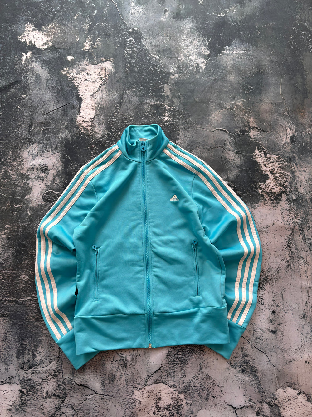 bluza zip adidas Tiffany blue w paski viralowa z tiktoka