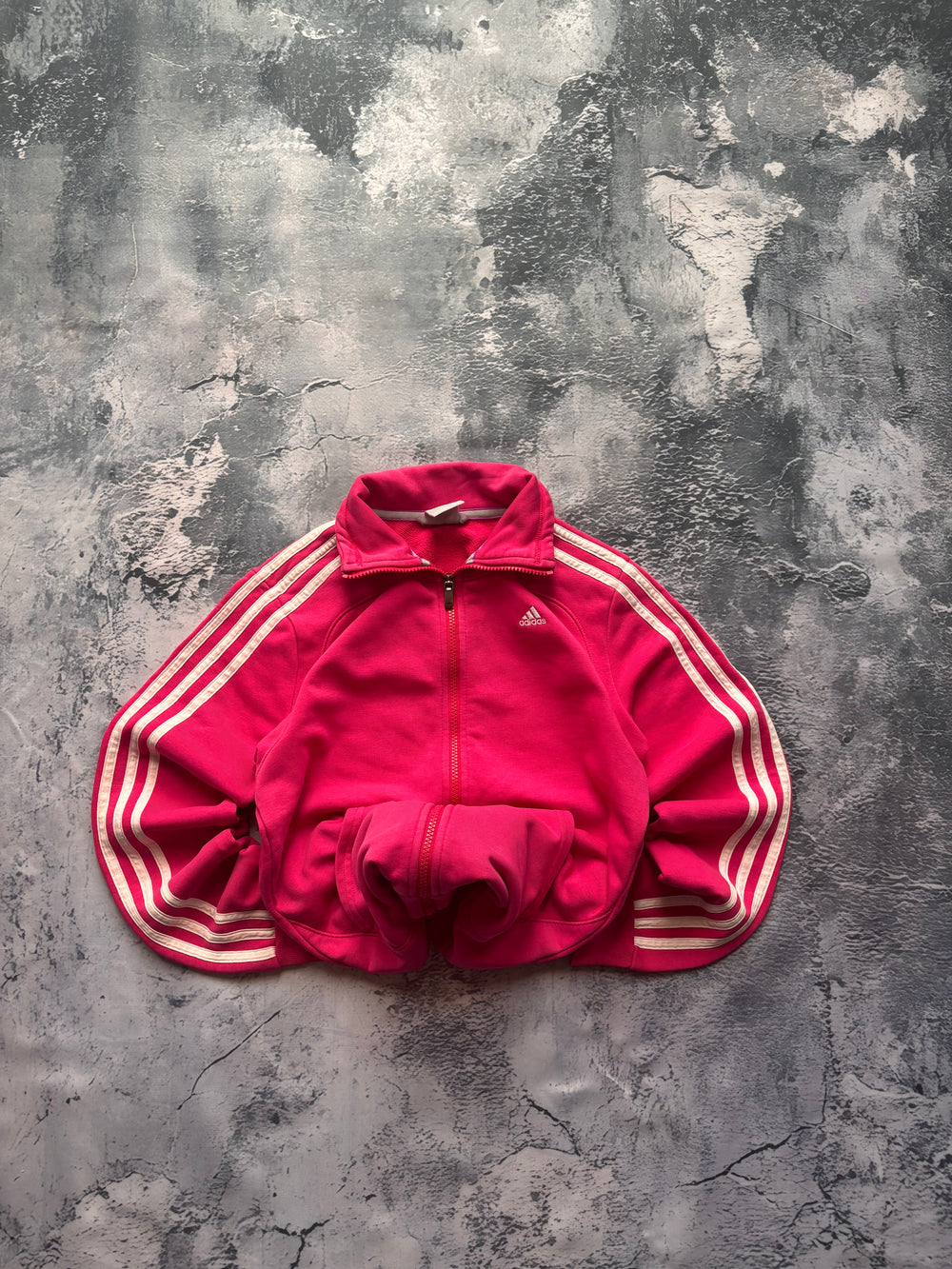 bluza zip pink w paski vintage 90s prosty krój