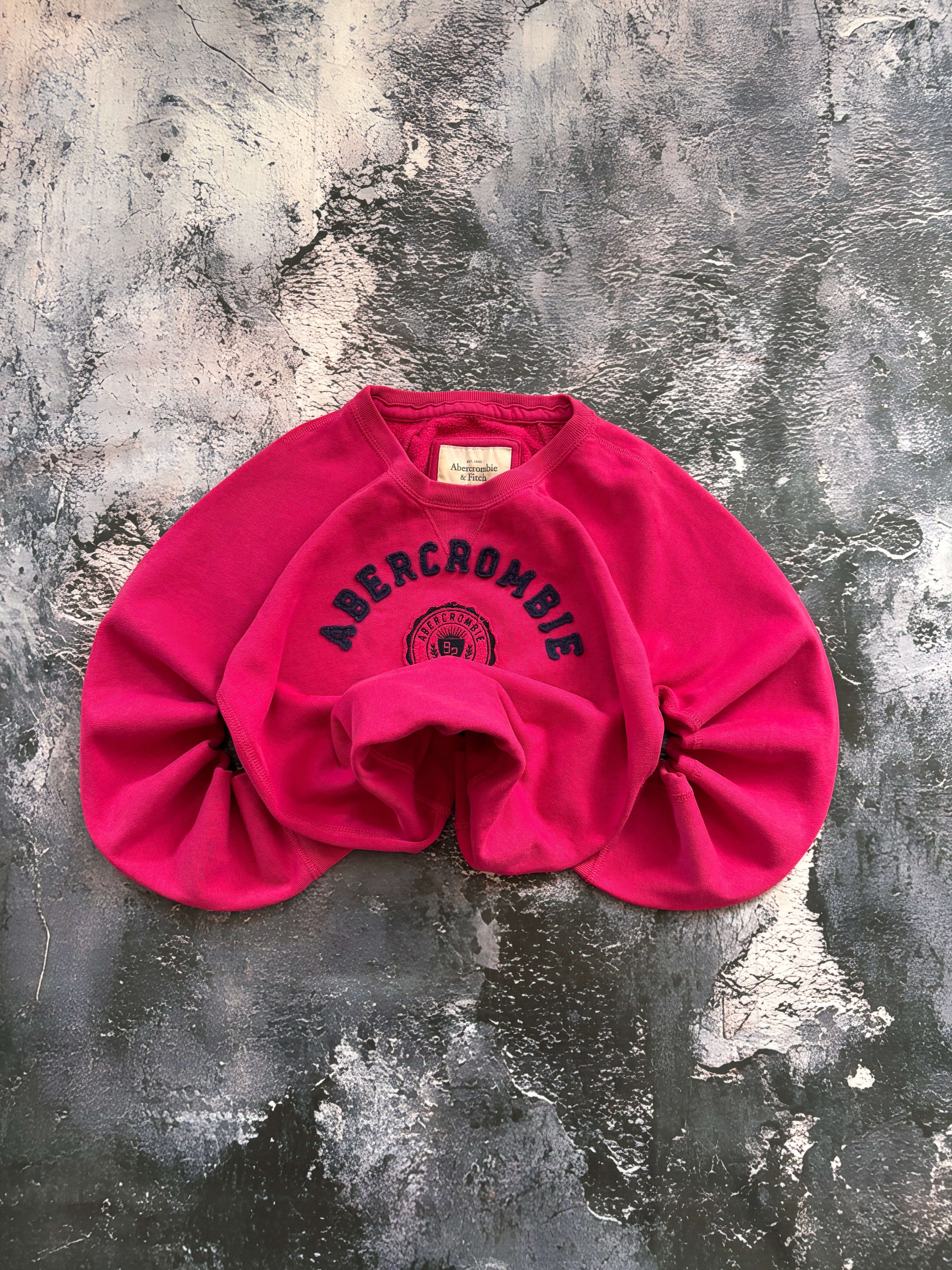 BLUZA CREWNECK ABERCROMBIE PROSTY KRÓJ PINK