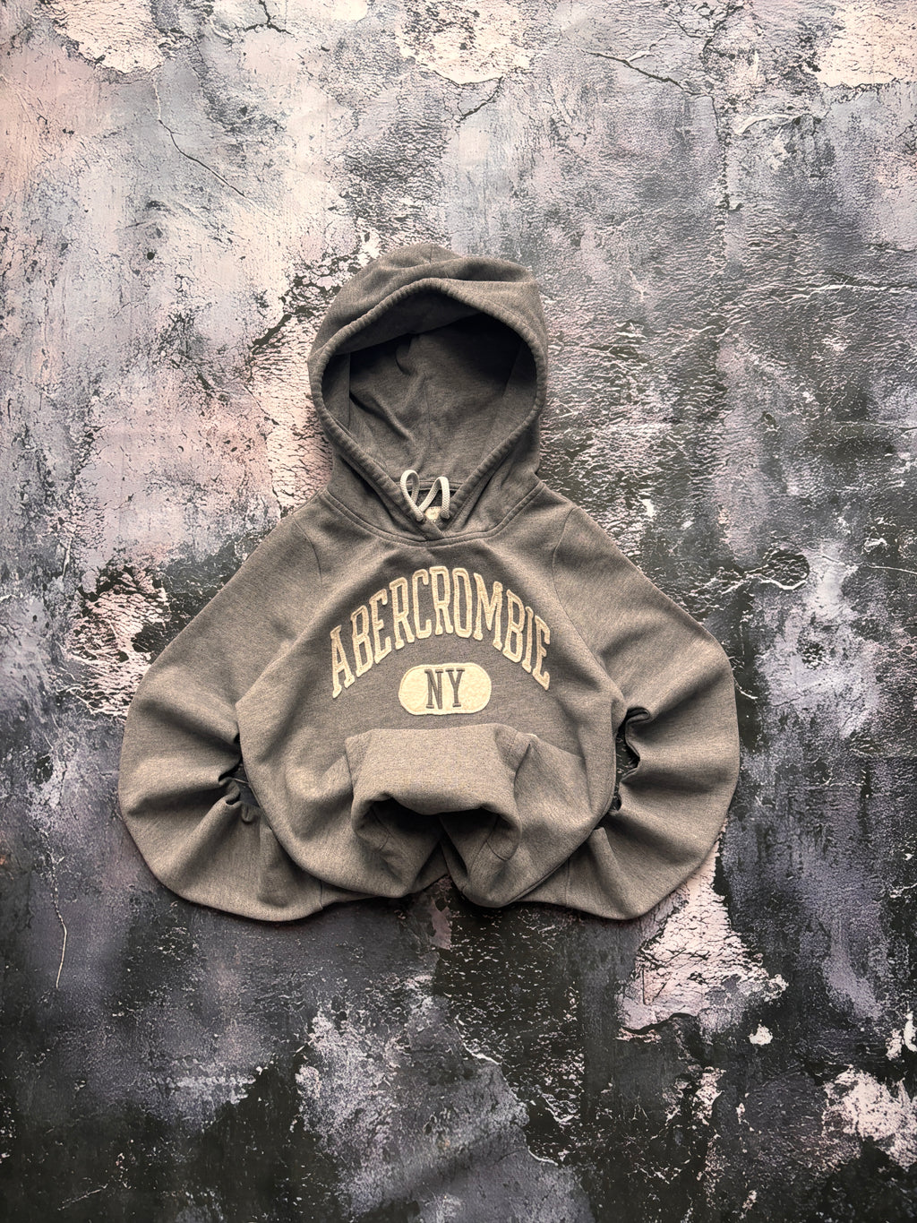 Bluza hoodie abr vintage prosty leko przylegający krój Basic szara