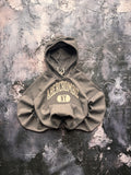 Bluza hoodie abr vintage prosty leko przylegający krój Basic szara