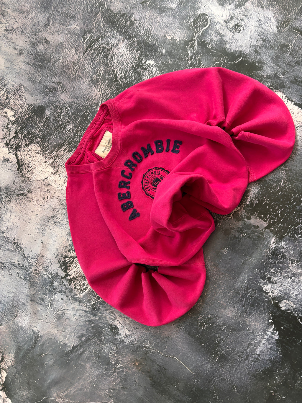 BLUZA CREWNECK ABERCROMBIE PROSTY KRÓJ PINK