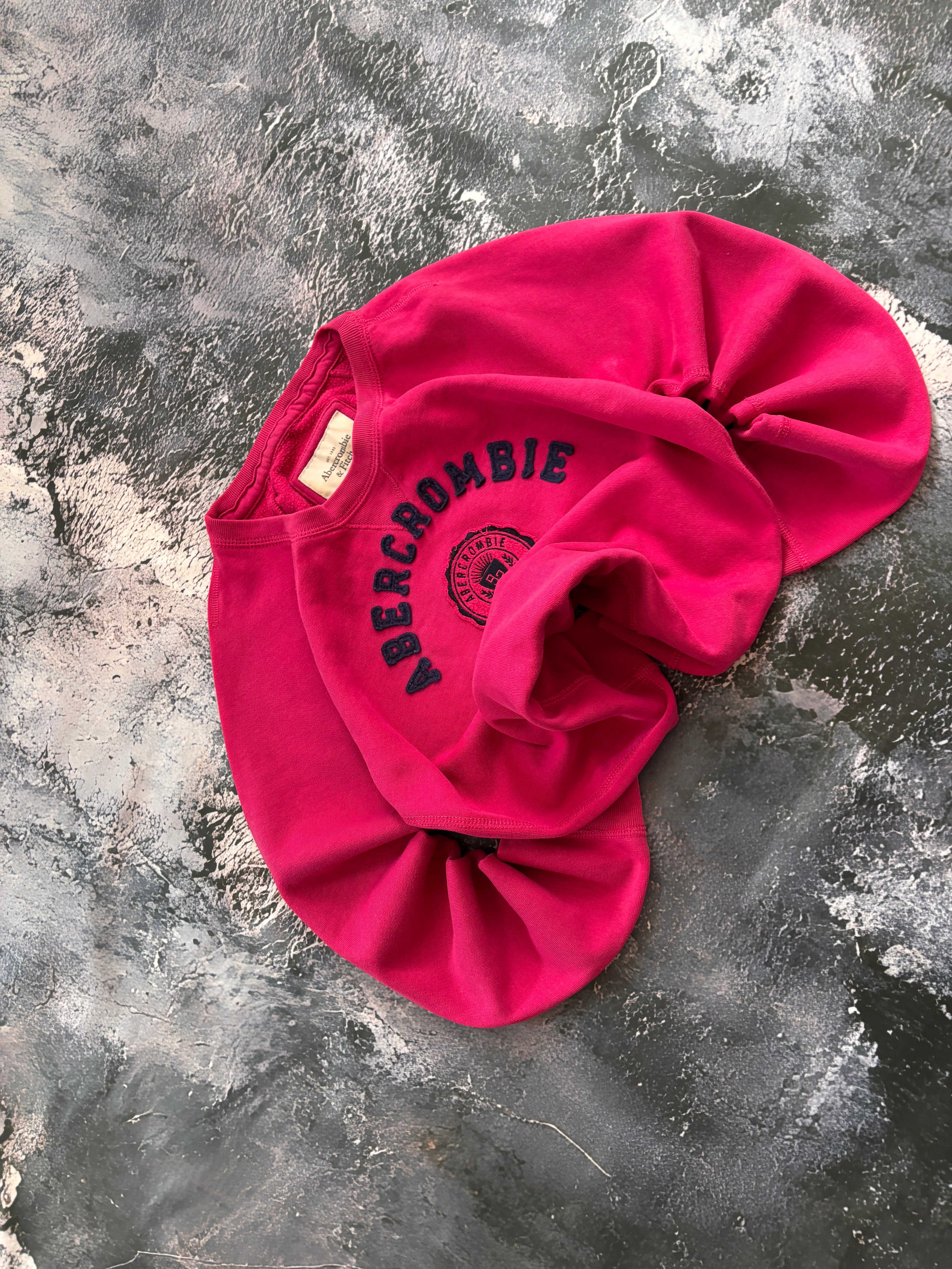 BLUZA CREWNECK ABERCROMBIE PROSTY KRÓJ PINK