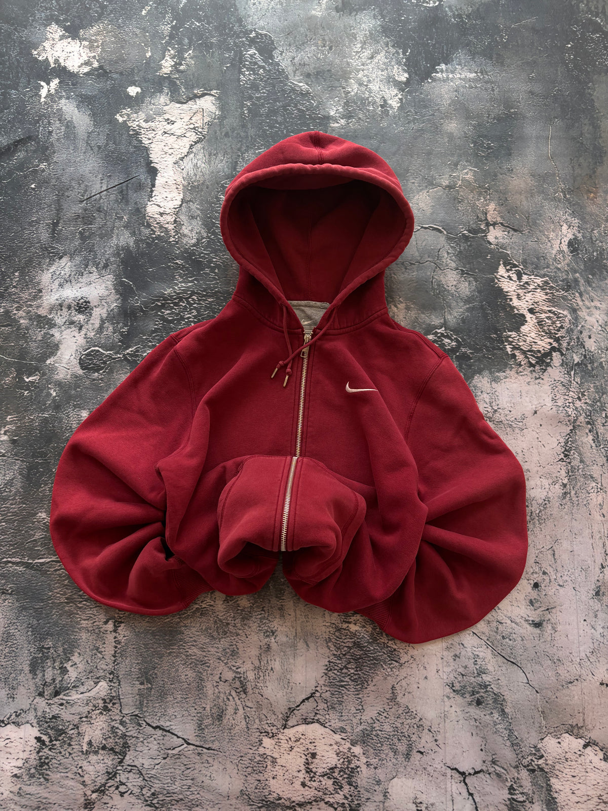bluza zip hoodie Nike vintage czerwona  retro american streetwear
