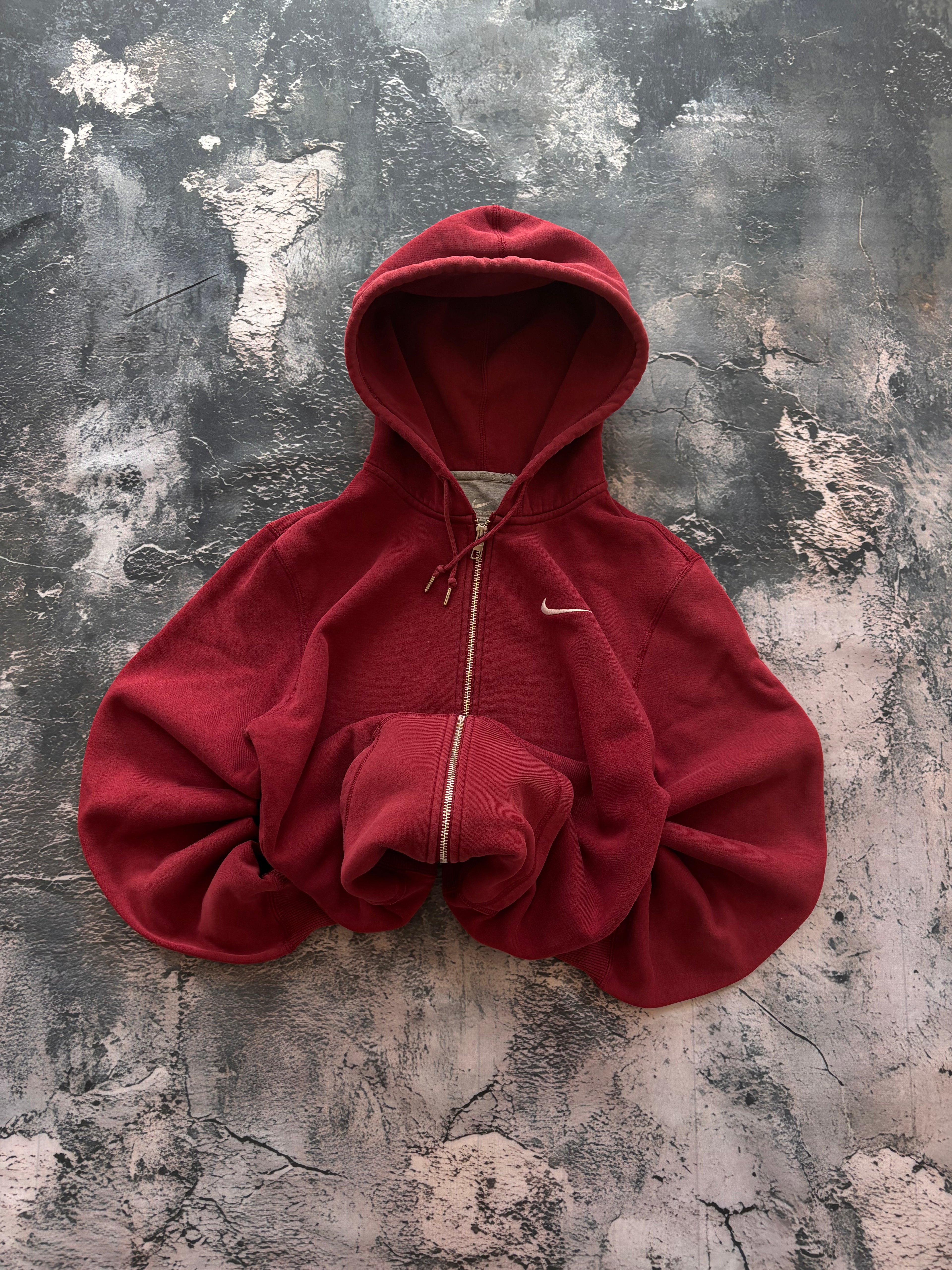 bluza zip hoodie Nike vintage czerwona  retro american streetwear