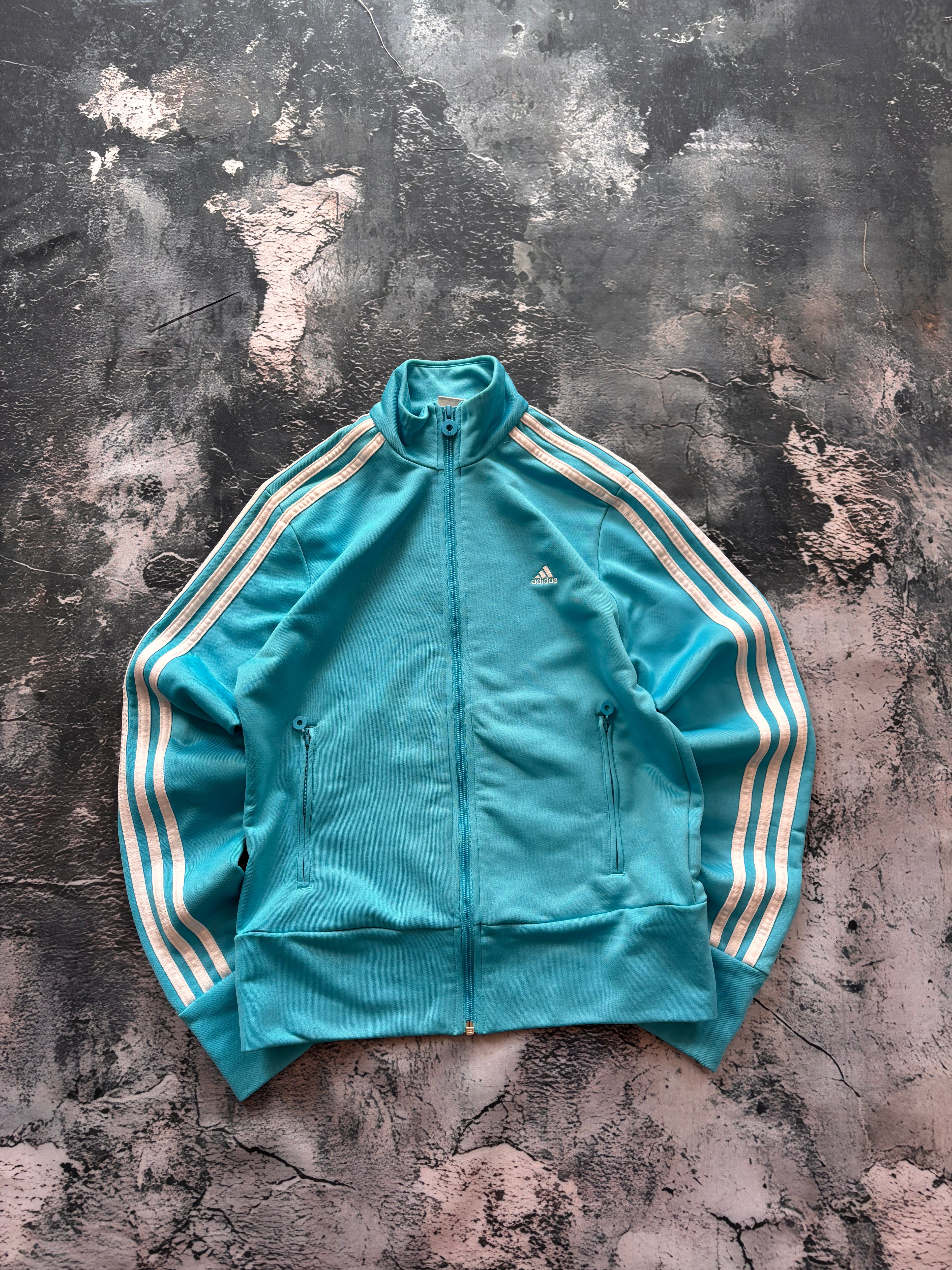 bluza zip adidas Tiffany blue w paski viralowa z tiktoka
