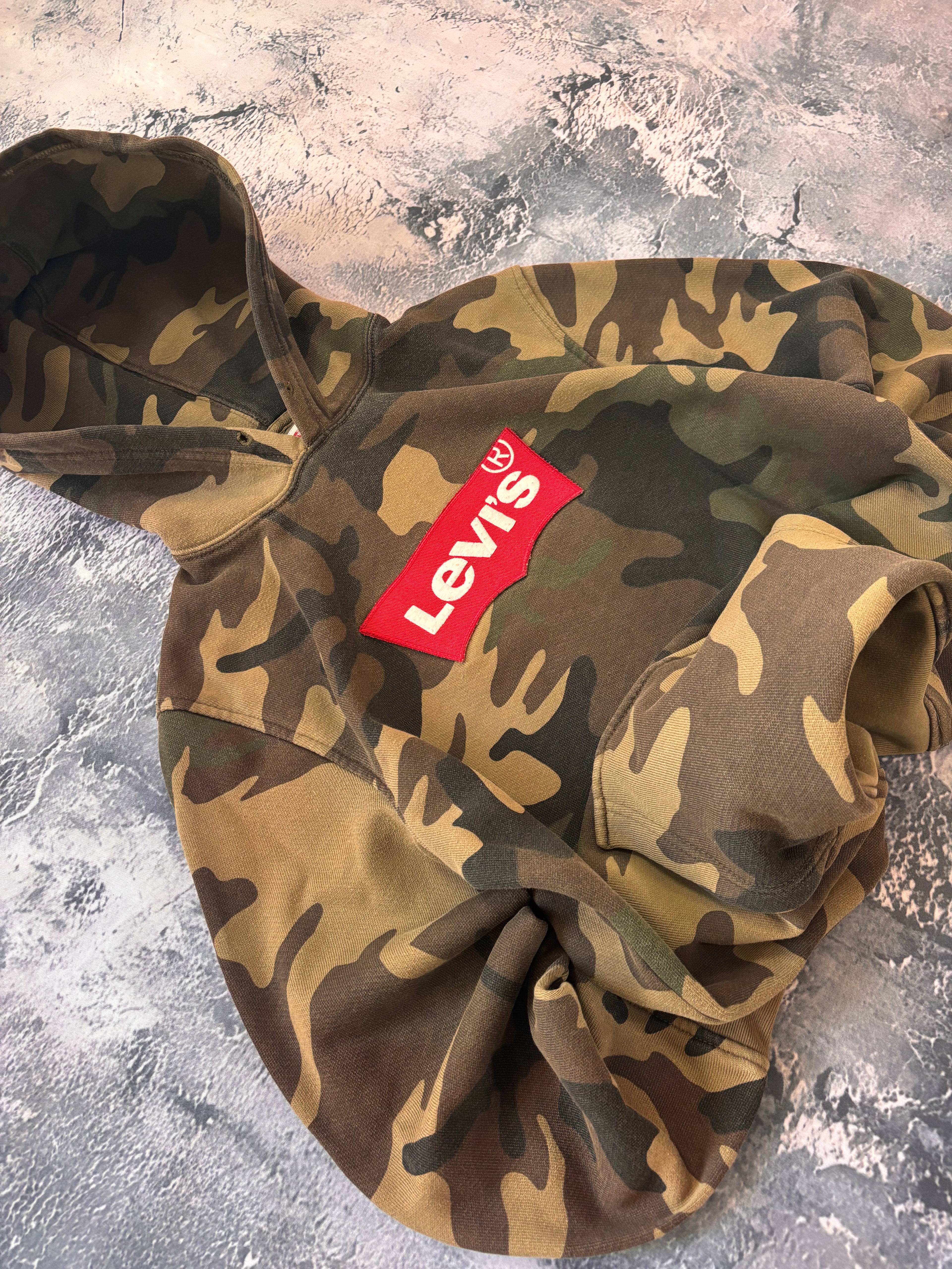 bluza camo moro levis big logo vintage oversize
