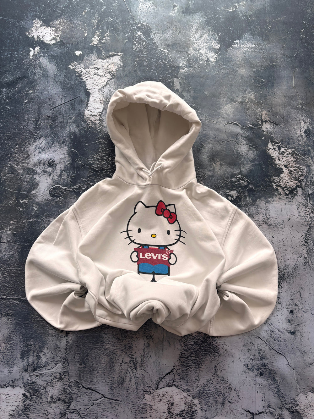 bluza hoodie HELLO KITTY X LEVIS vintage biała