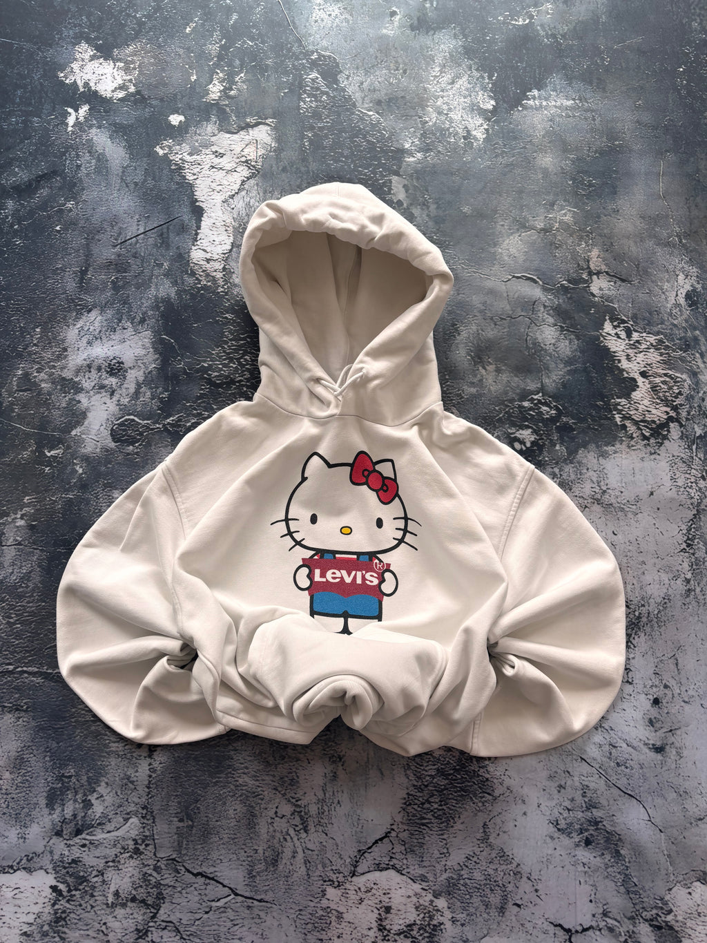 bluza hoodie HELLO KITTY X LEVIS vintage biała