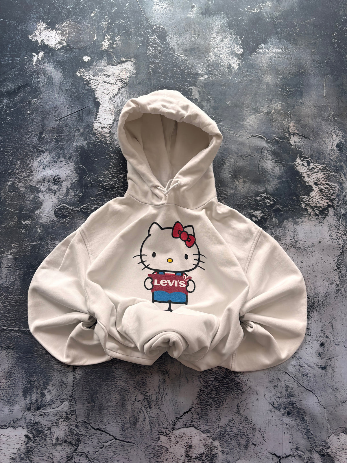 bluza hoodie HELLO KITTY X LEVIS vintage biała