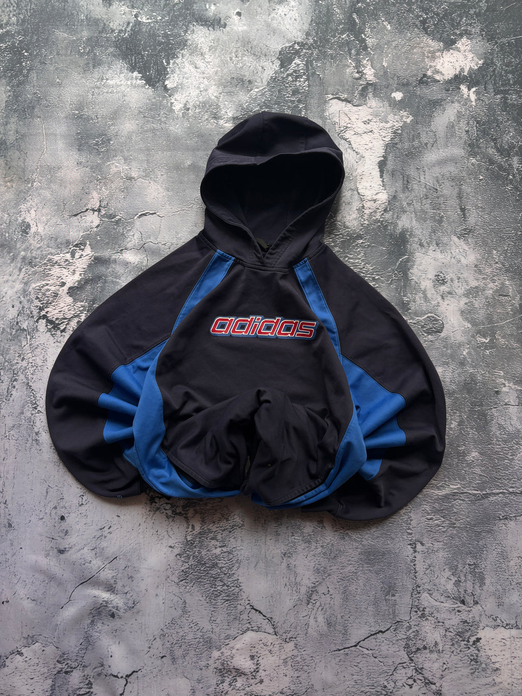 BLUZA SPORTOWA ADIDAS OVERSIZE SPORTOWY MATERIAŁ RETRO AMERICAN STREETWEAR 90S