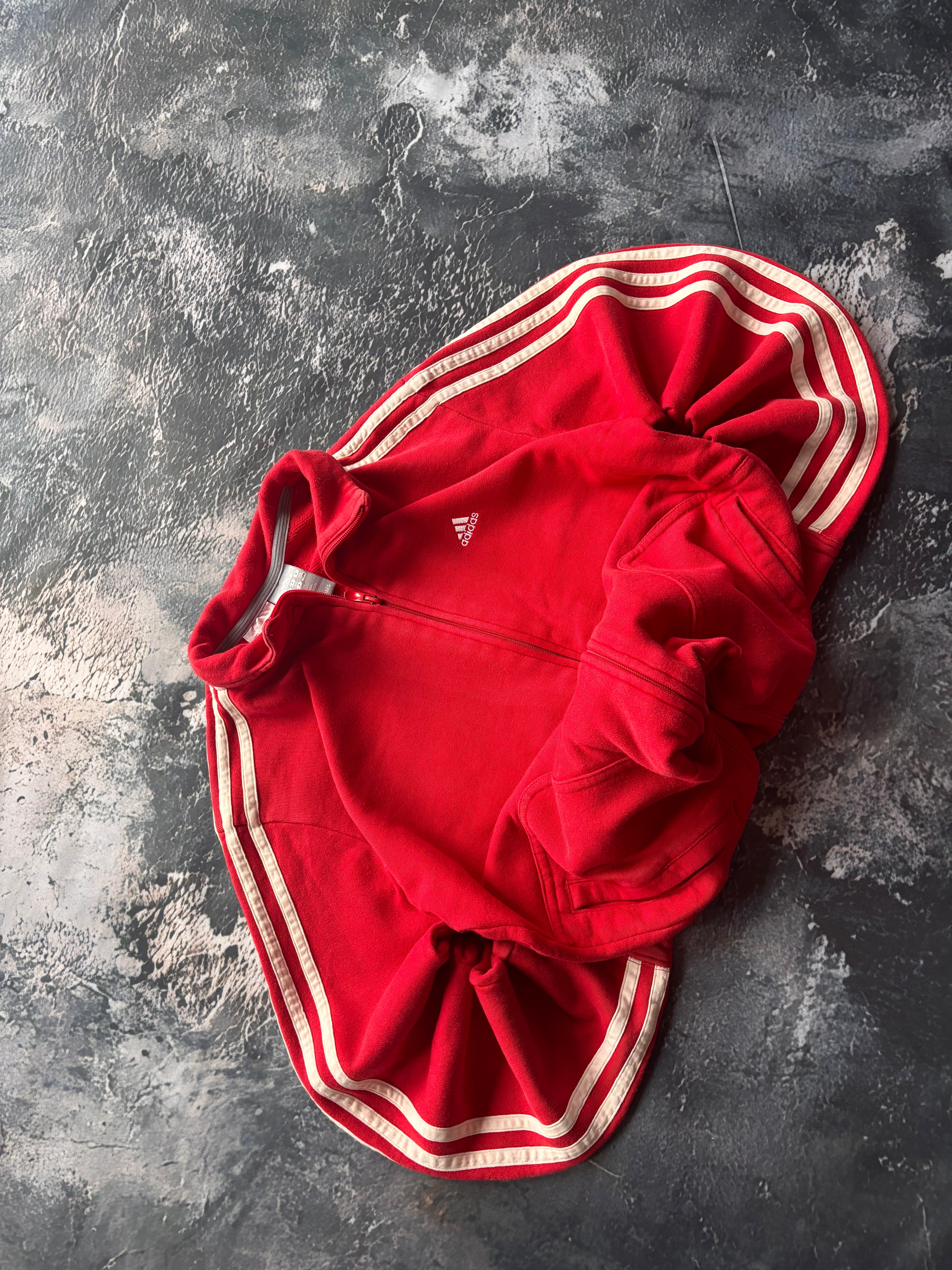 bluza zip czerwona w paski stripes vintage