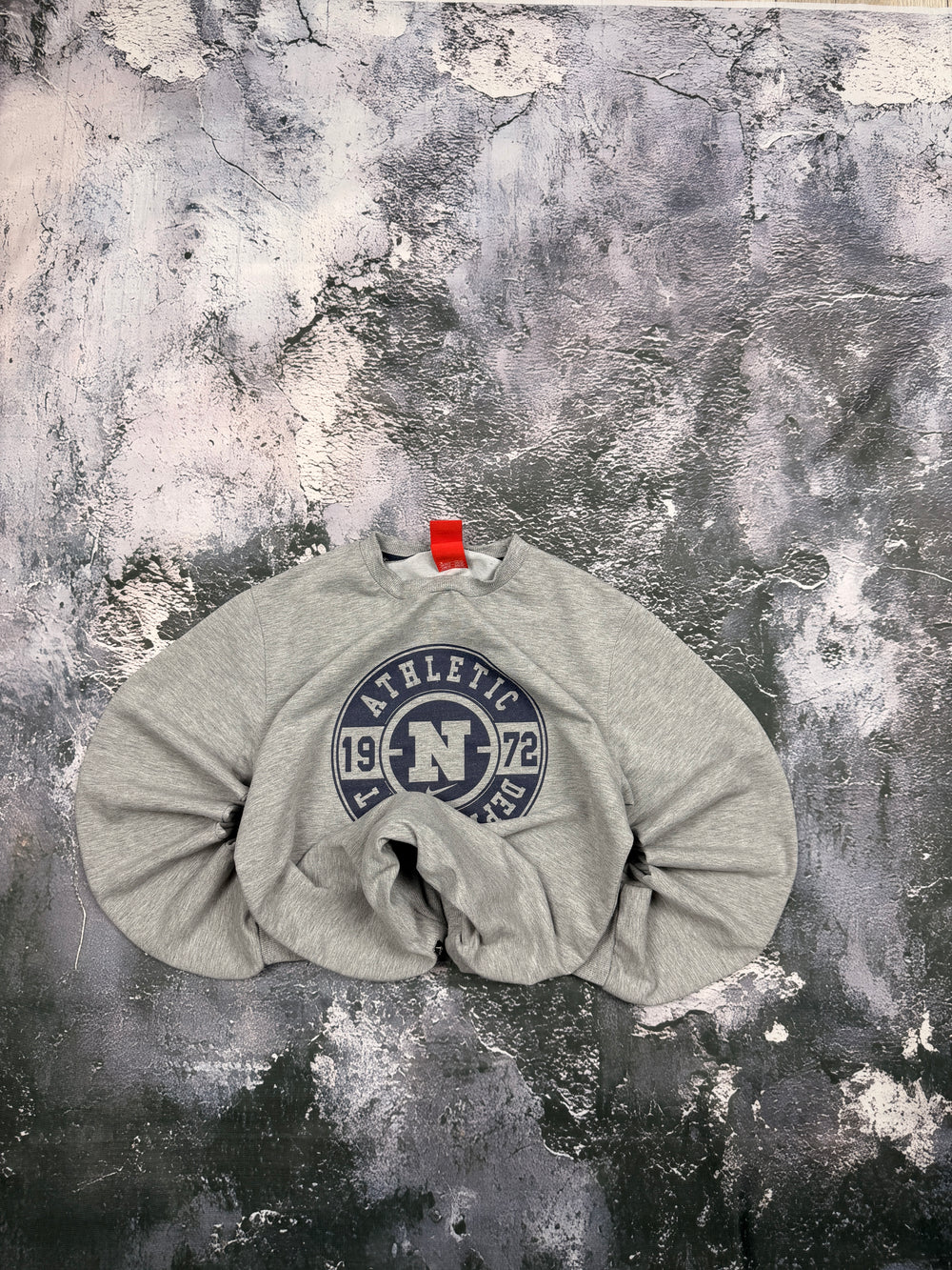 BLUZA CREWNECK SZARA VINTAGE UNIWERSYTECKA