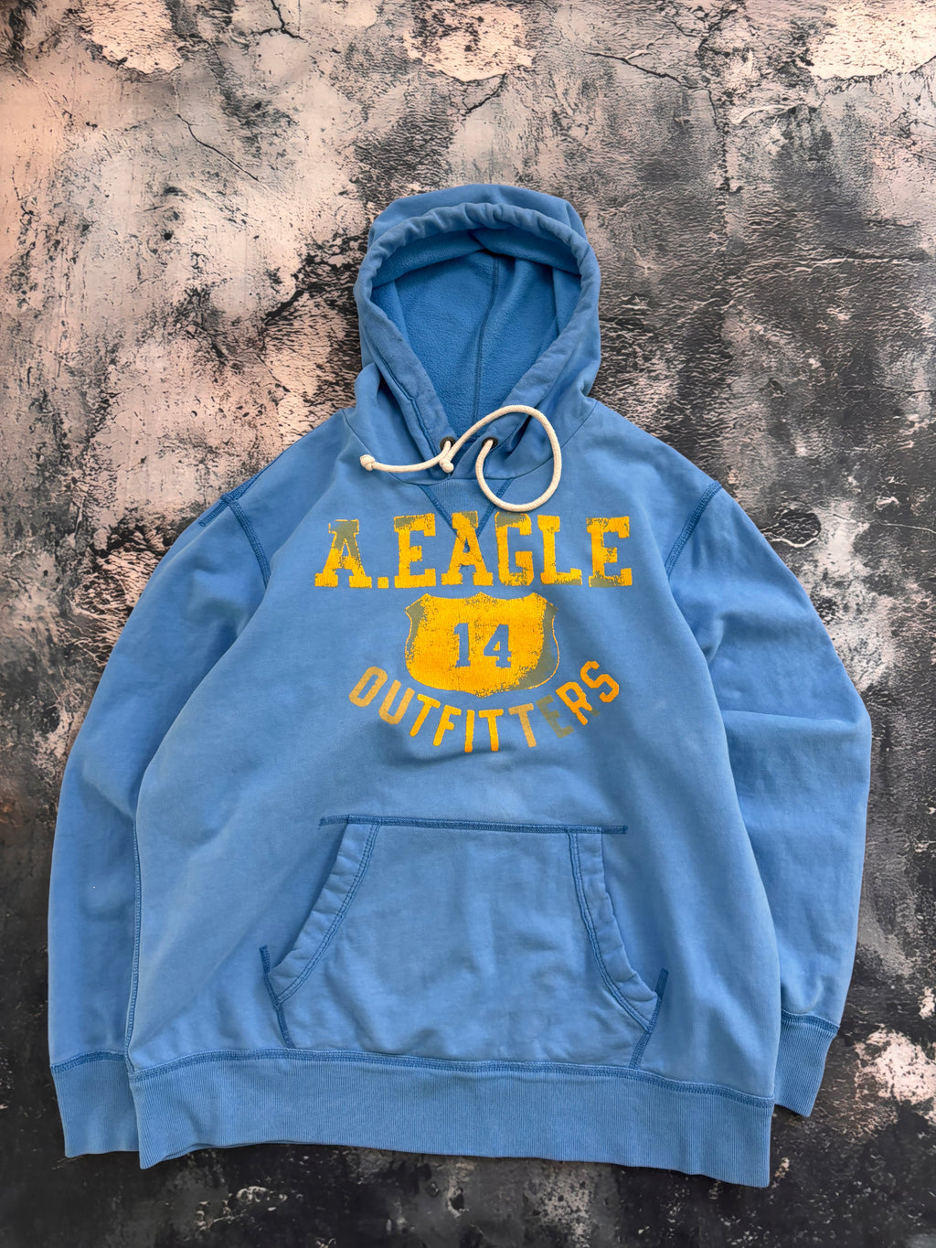 bluza hoodie niebieska college