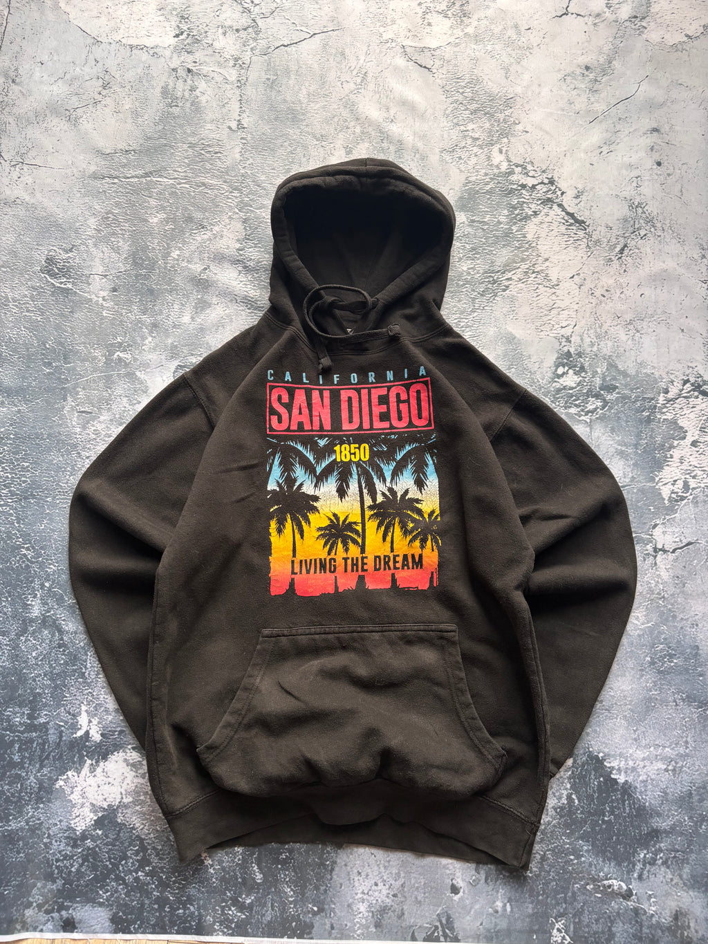 Bluza hoodie SAN DIEGO vintage black