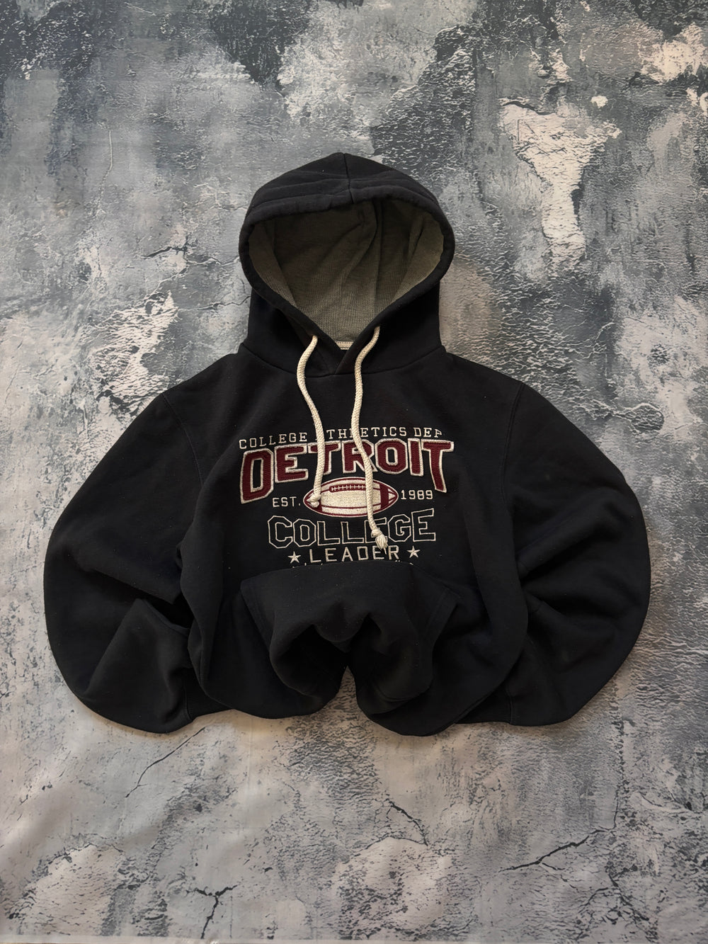Bluza hoodie OETROT vintage czarna uniwersytecka usa black