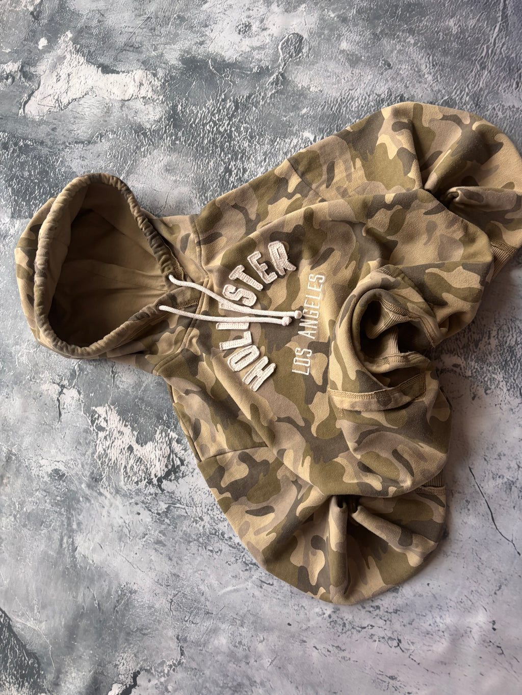 BLUZA HOODIE HOLLIESTER MORO CAMO VINTAGE Y2K RETRO