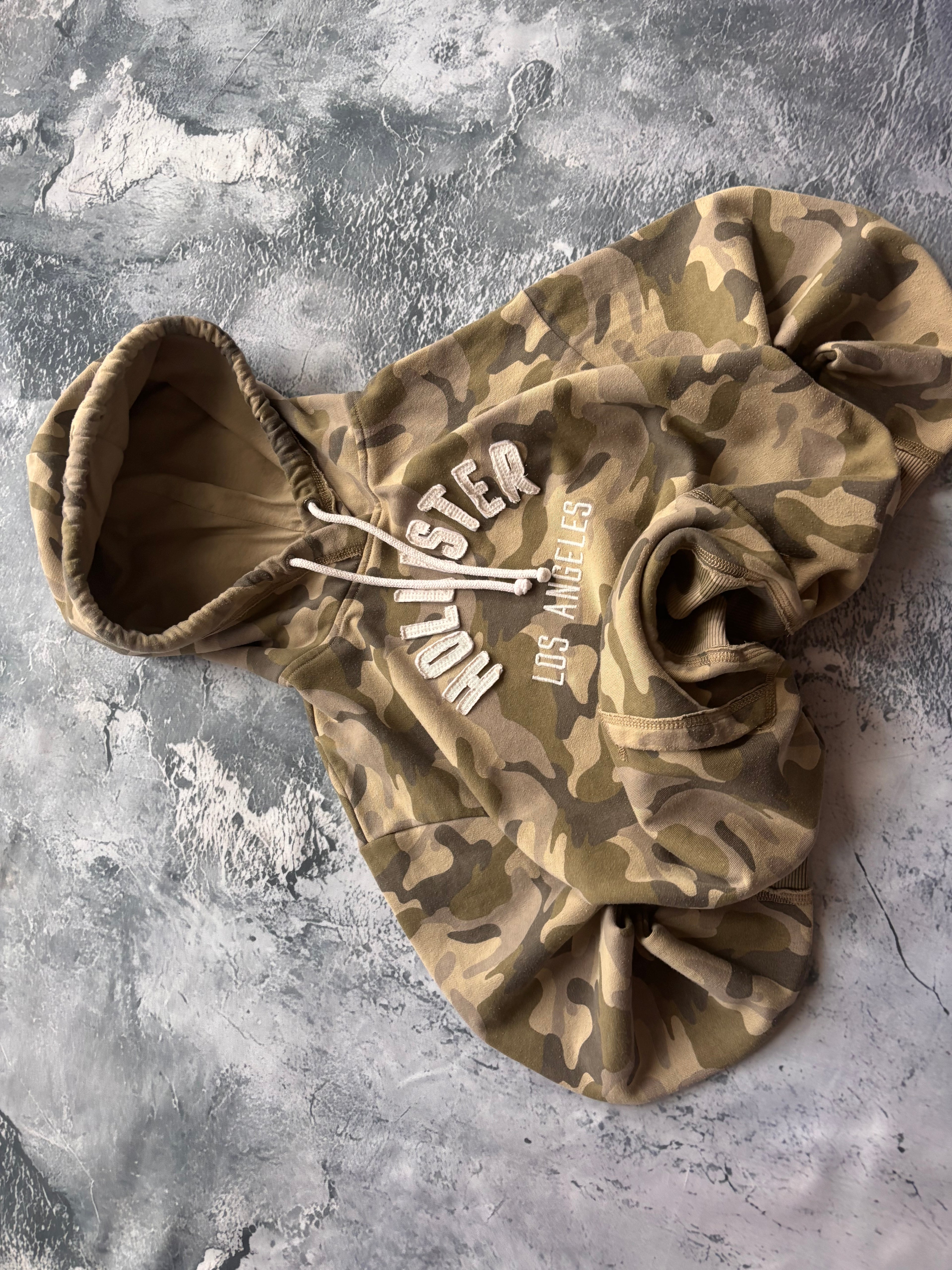 BLUZA HOODIE HOLLIESTER MORO CAMO VINTAGE Y2K RETRO