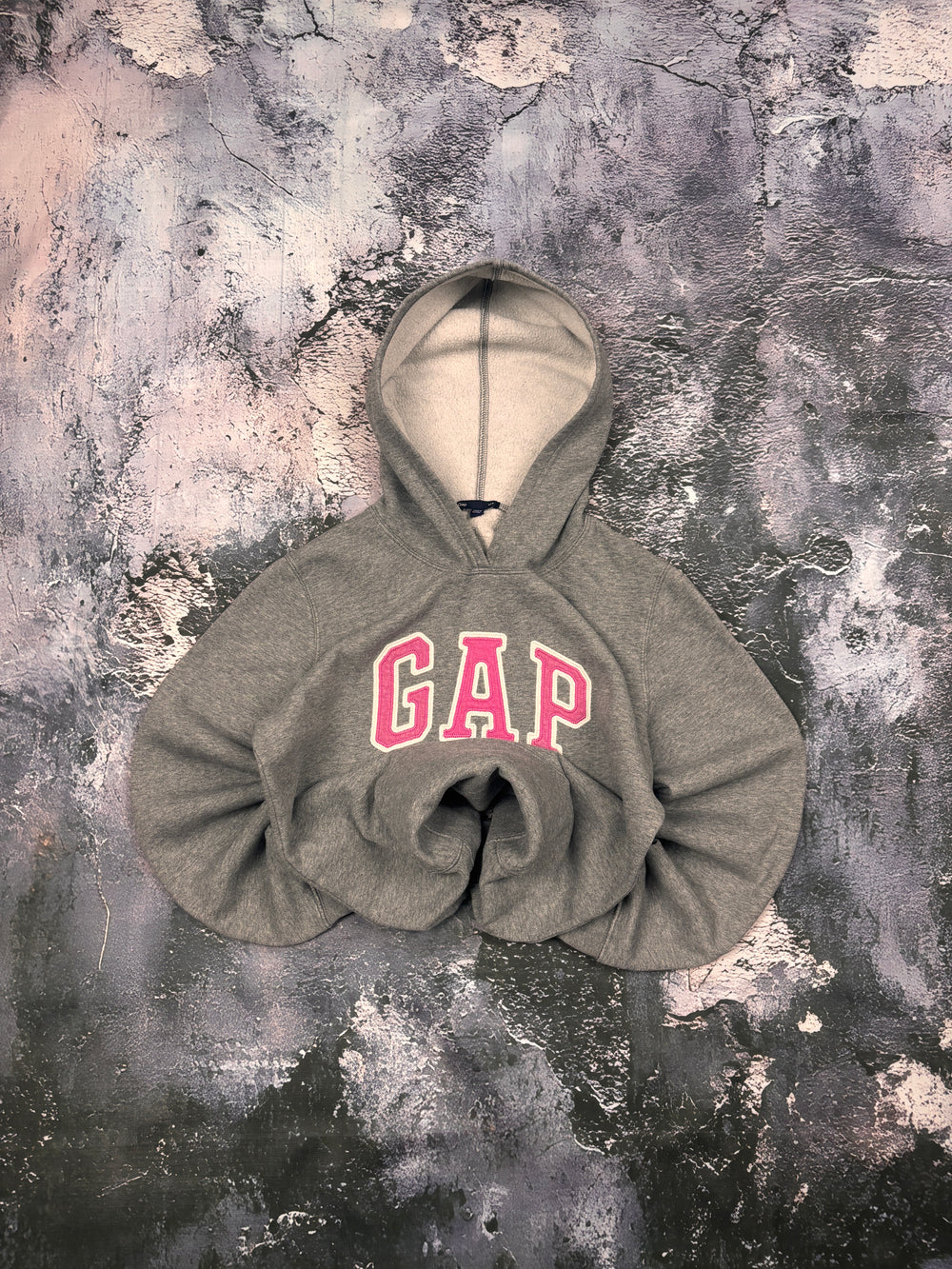 BLUZA HOODIE SZARA BASIC PINK PROSTY KRÓJ