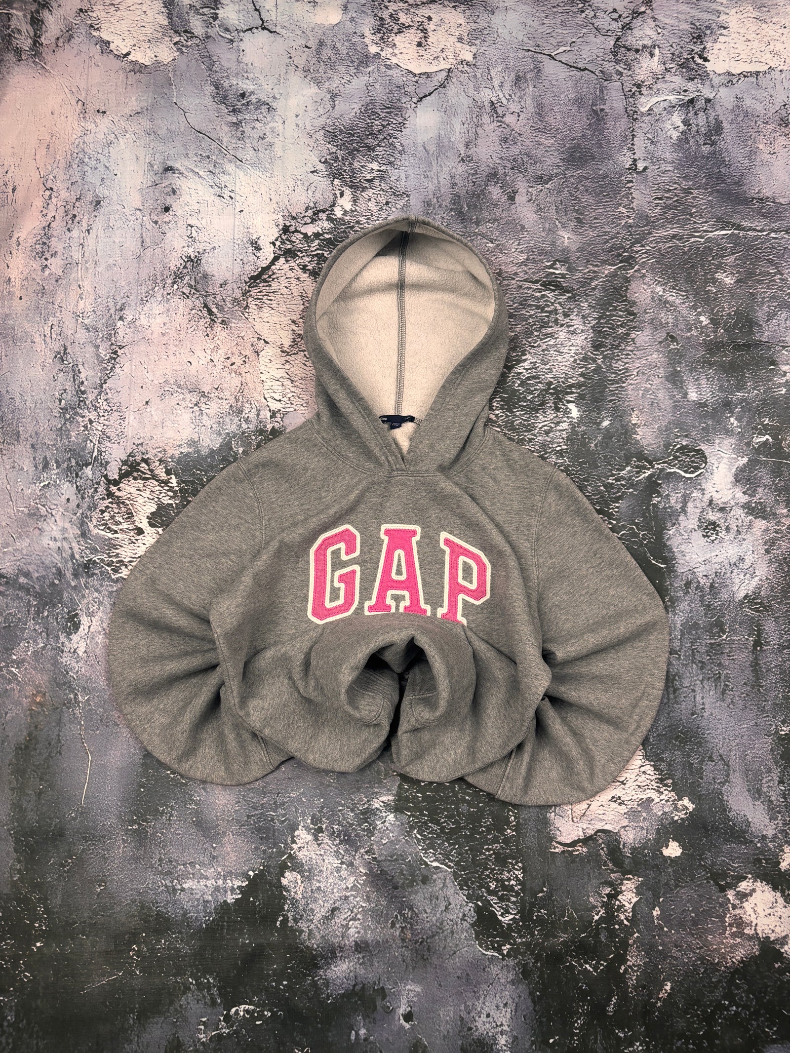 BLUZA HOODIE SZARA BASIC PINK PROSTY KRÓJ