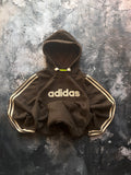 Bluza hood Adidas brown oversize big logo vintage usa streetwear
