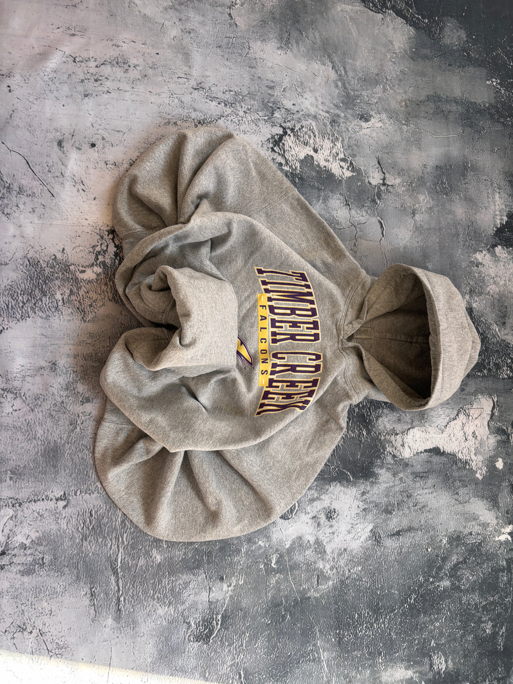 Bluza hoodie uniwersytecka szara oversize