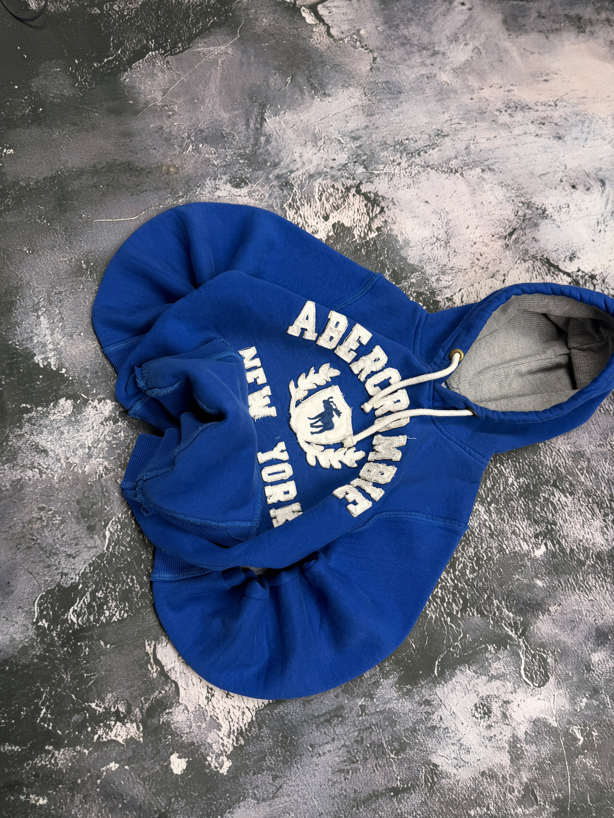 BLUZA HOODIE ABERCROMBIE BLUE VINTAGE RETRO Y2K