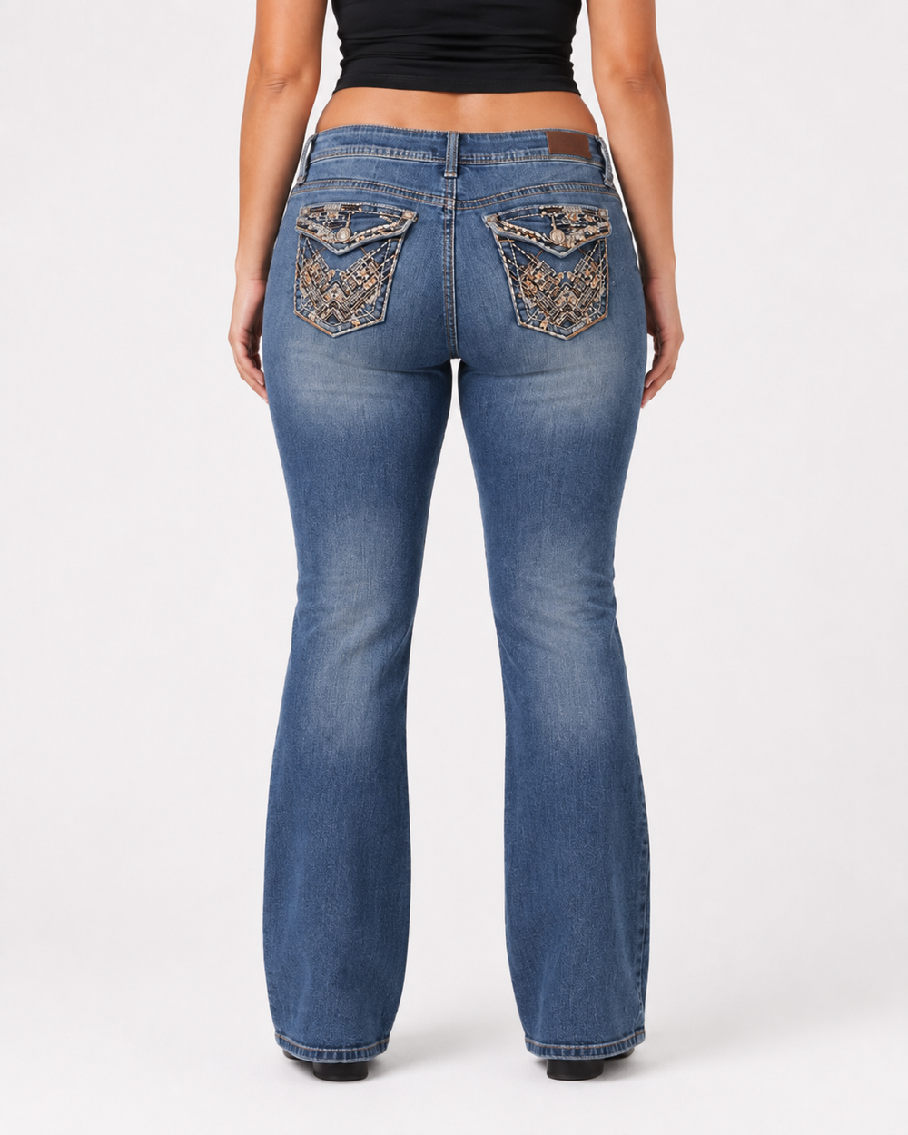 Jeans spodnie bootcut kieszenie y2k retro vintage