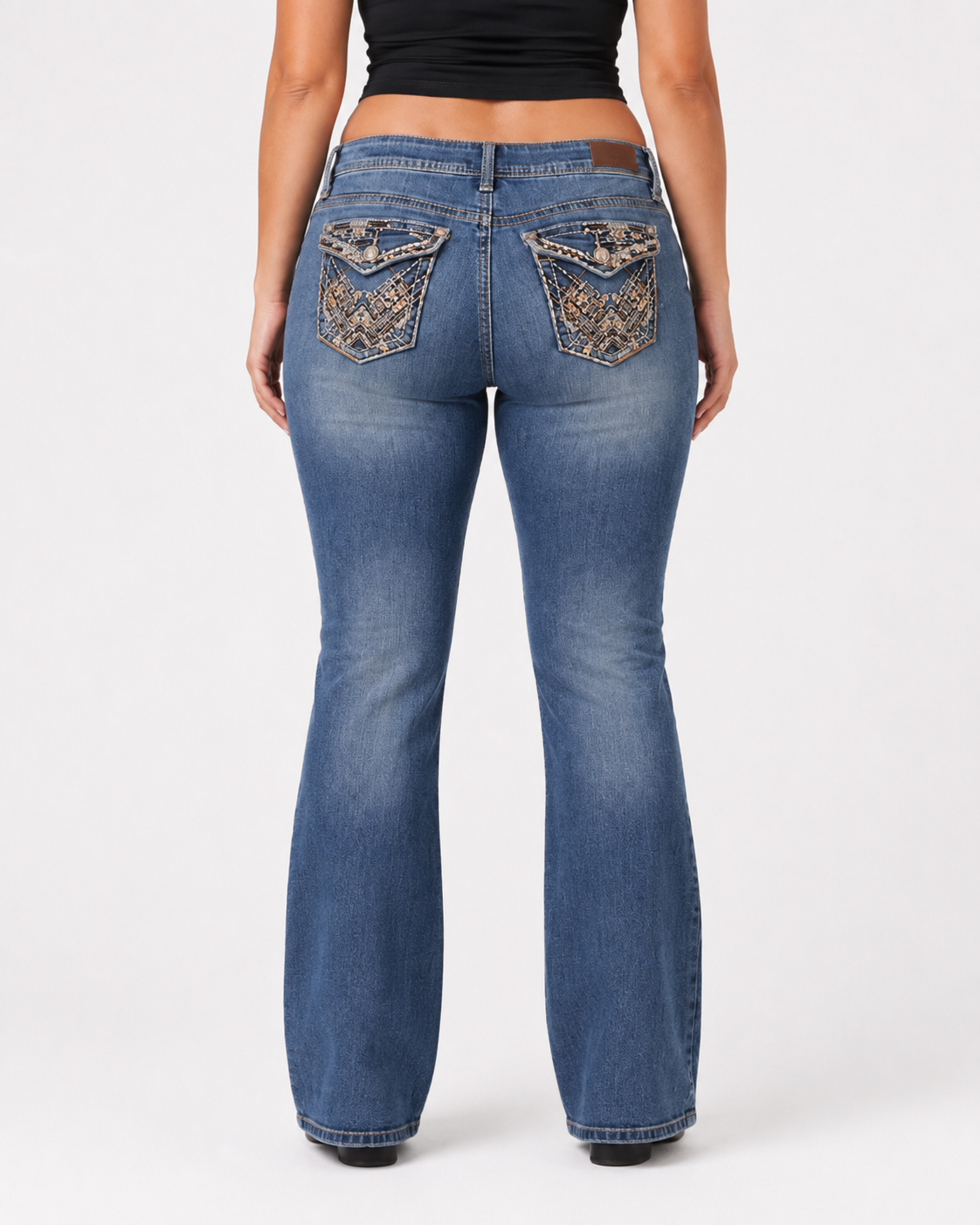 Jeans spodnie bootcut kieszenie y2k retro vintage