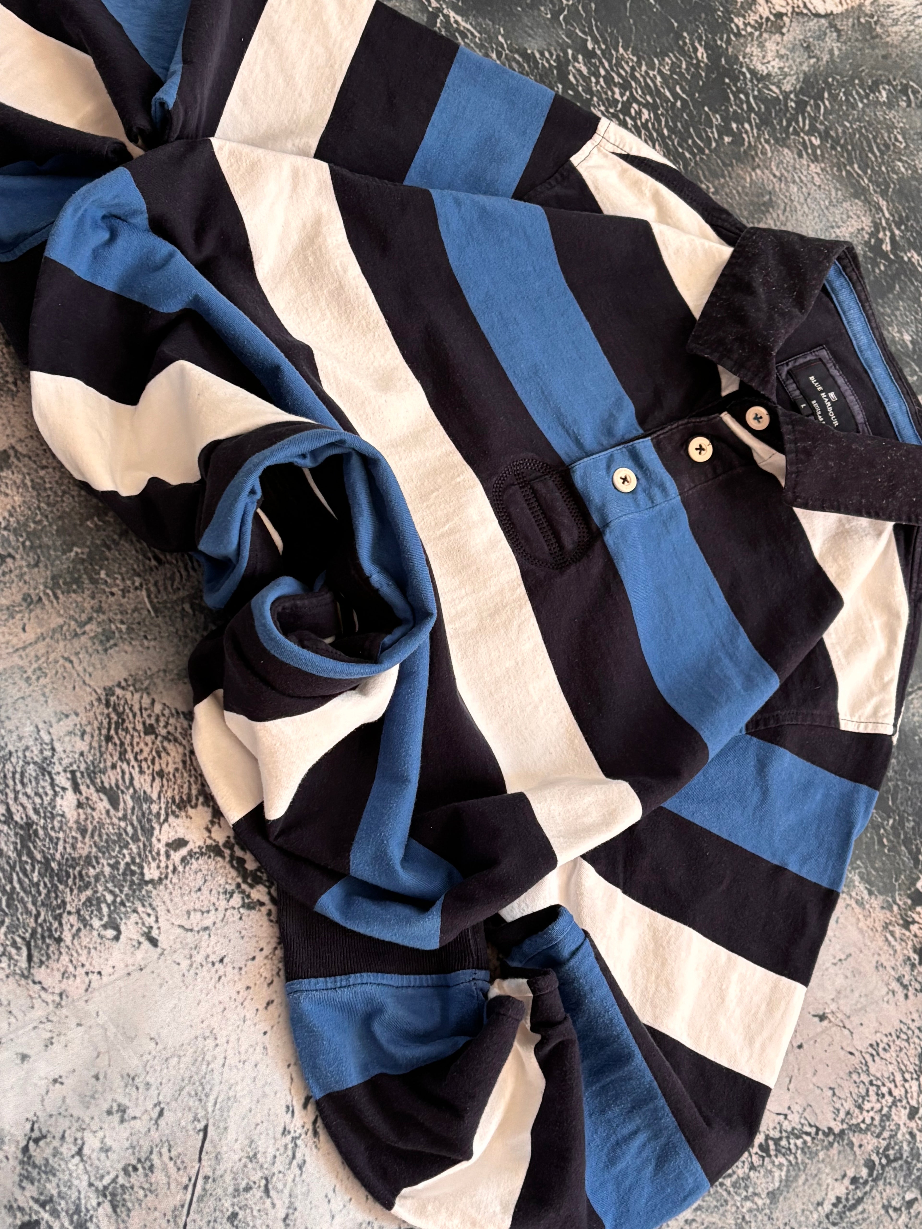 Koszulka longsleeve polo oversize w stylu vintage oldschool retro 90s rugby preppy