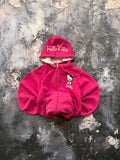 bluza hoodie zip pink HELLO KITTY HAFT unikat vintage