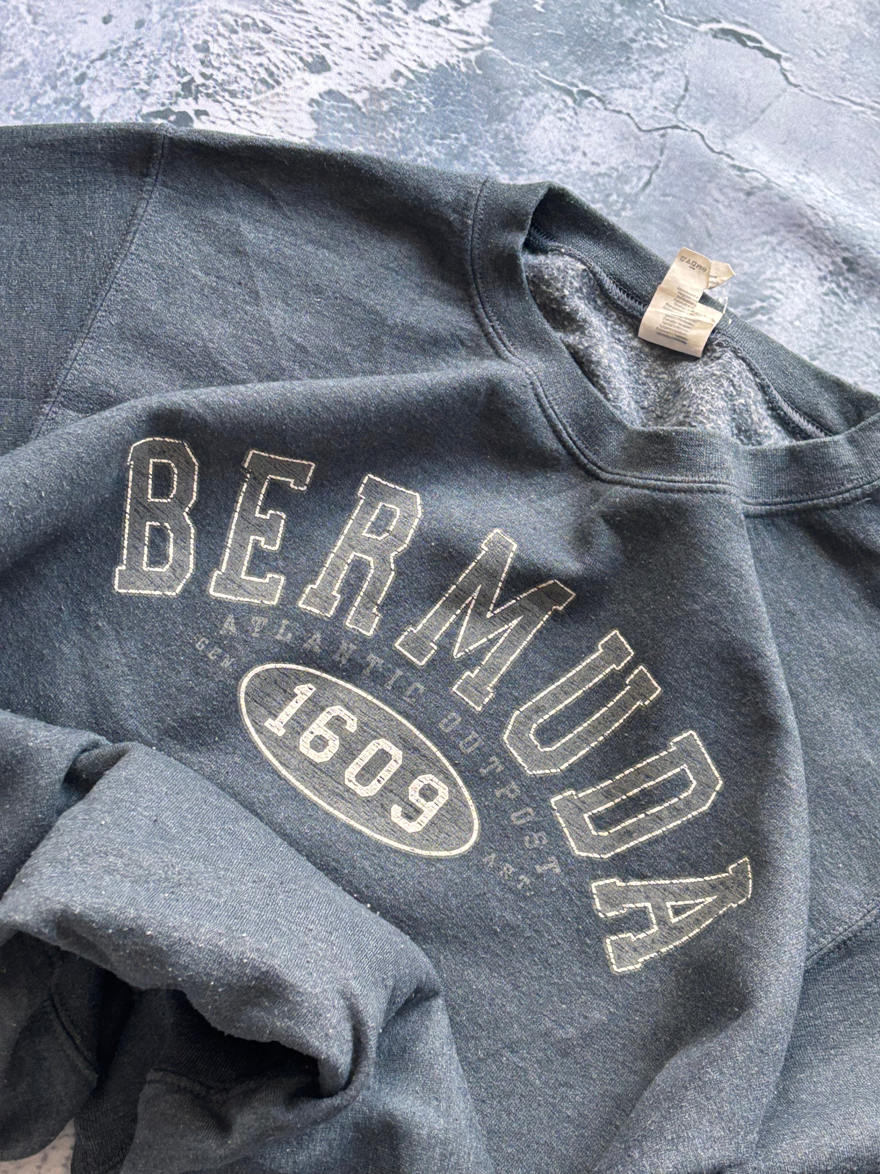 bluza crewneck vintage BERMUDA  szara