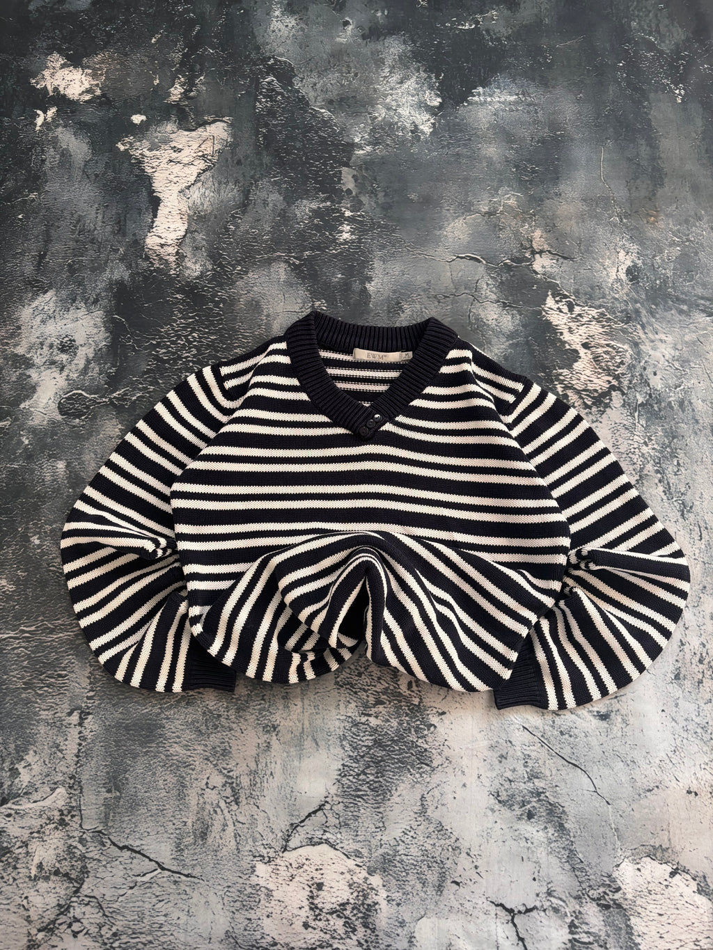 Sweter czarno biały w paski 100% bawełna
