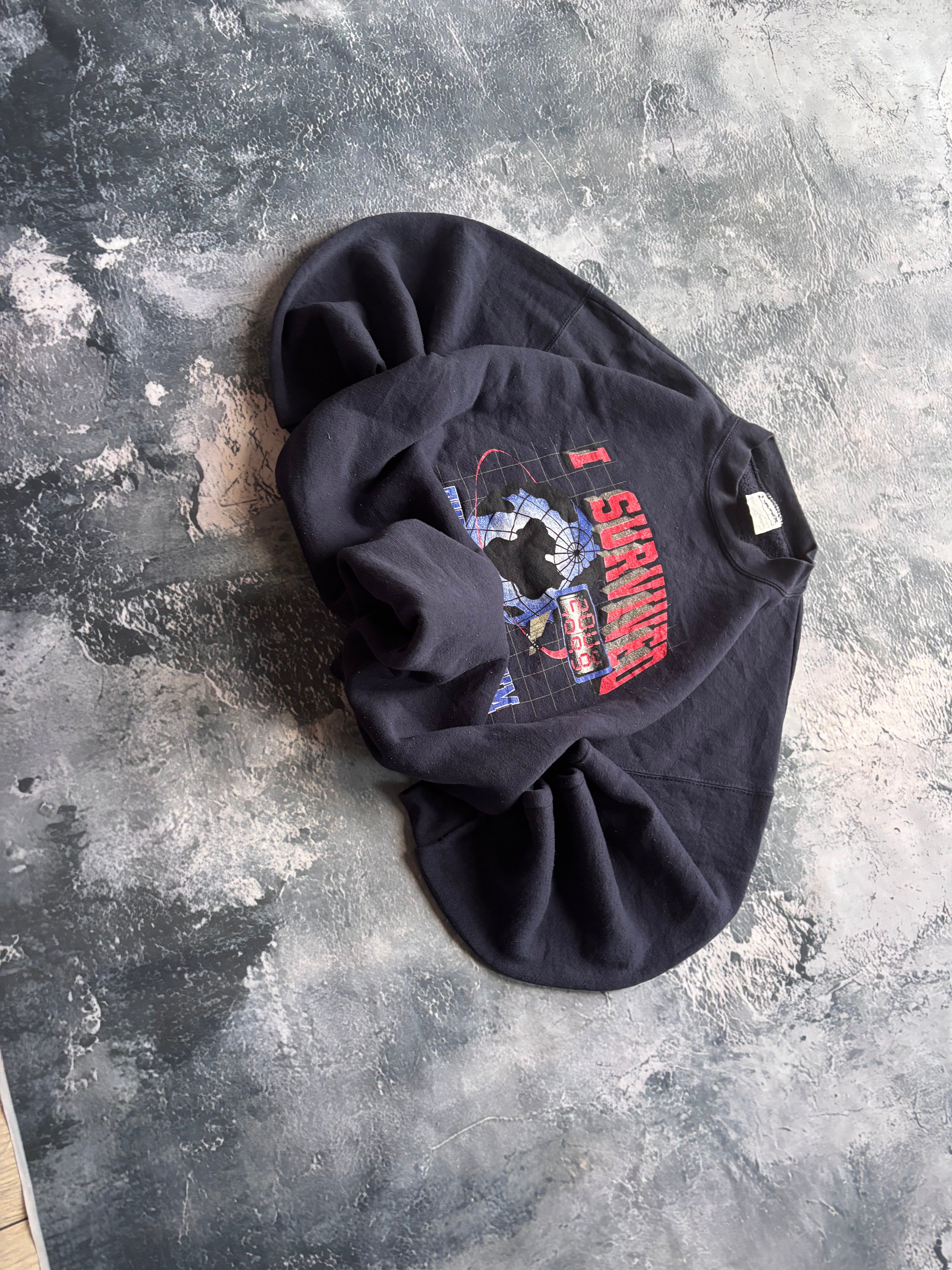 Bluza crewneck I Survived vintage oldschool retro 90s y2k streetwear graphic