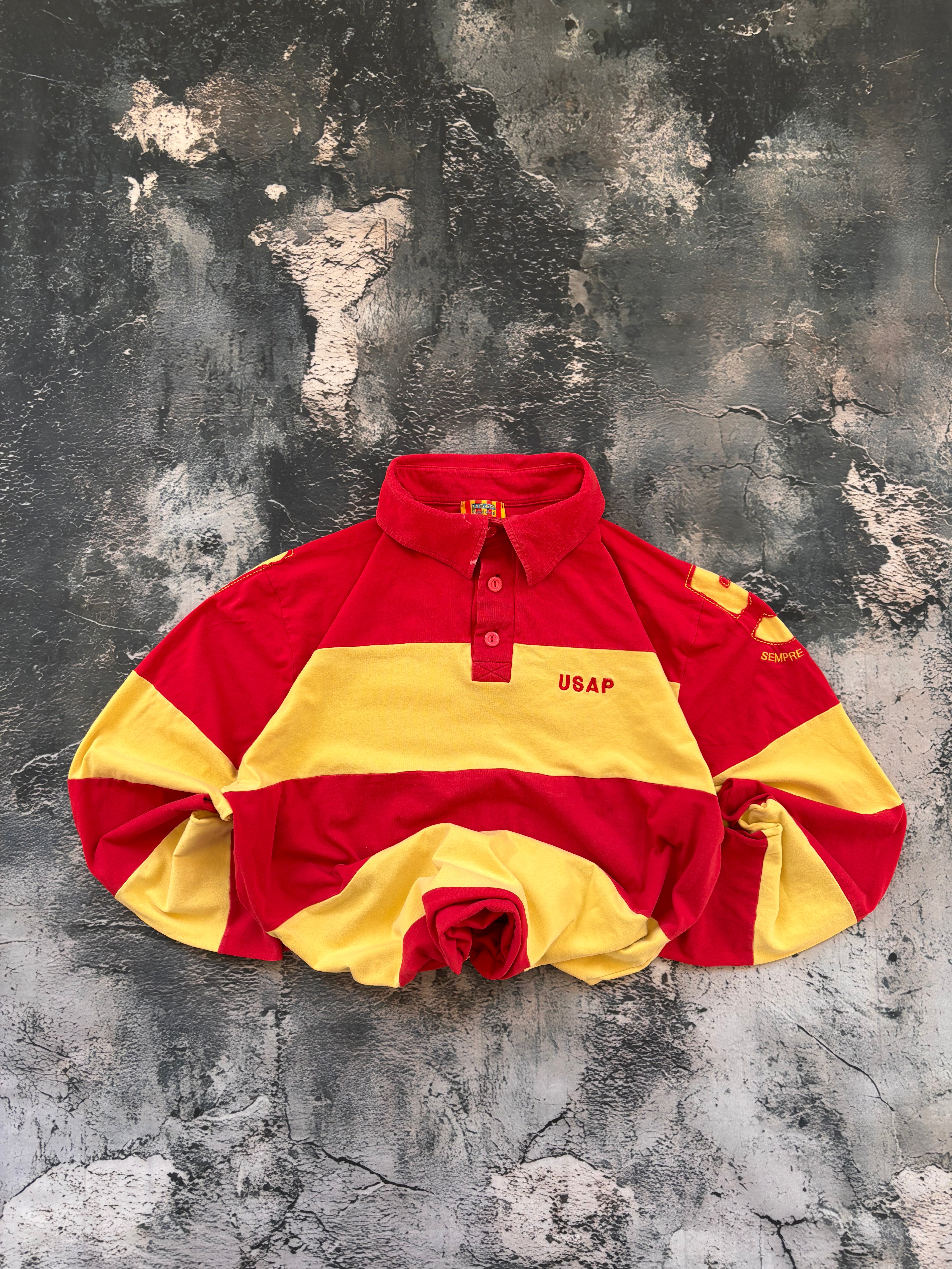 Koszulka t shirt polo oversize w stylu vintage oldschool american retro 90s rugby USAP