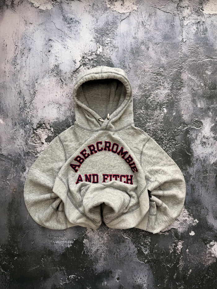 BLUZA HOODIE SZARA ABERCROMBIE AMERICAN STREETWEAR 90S