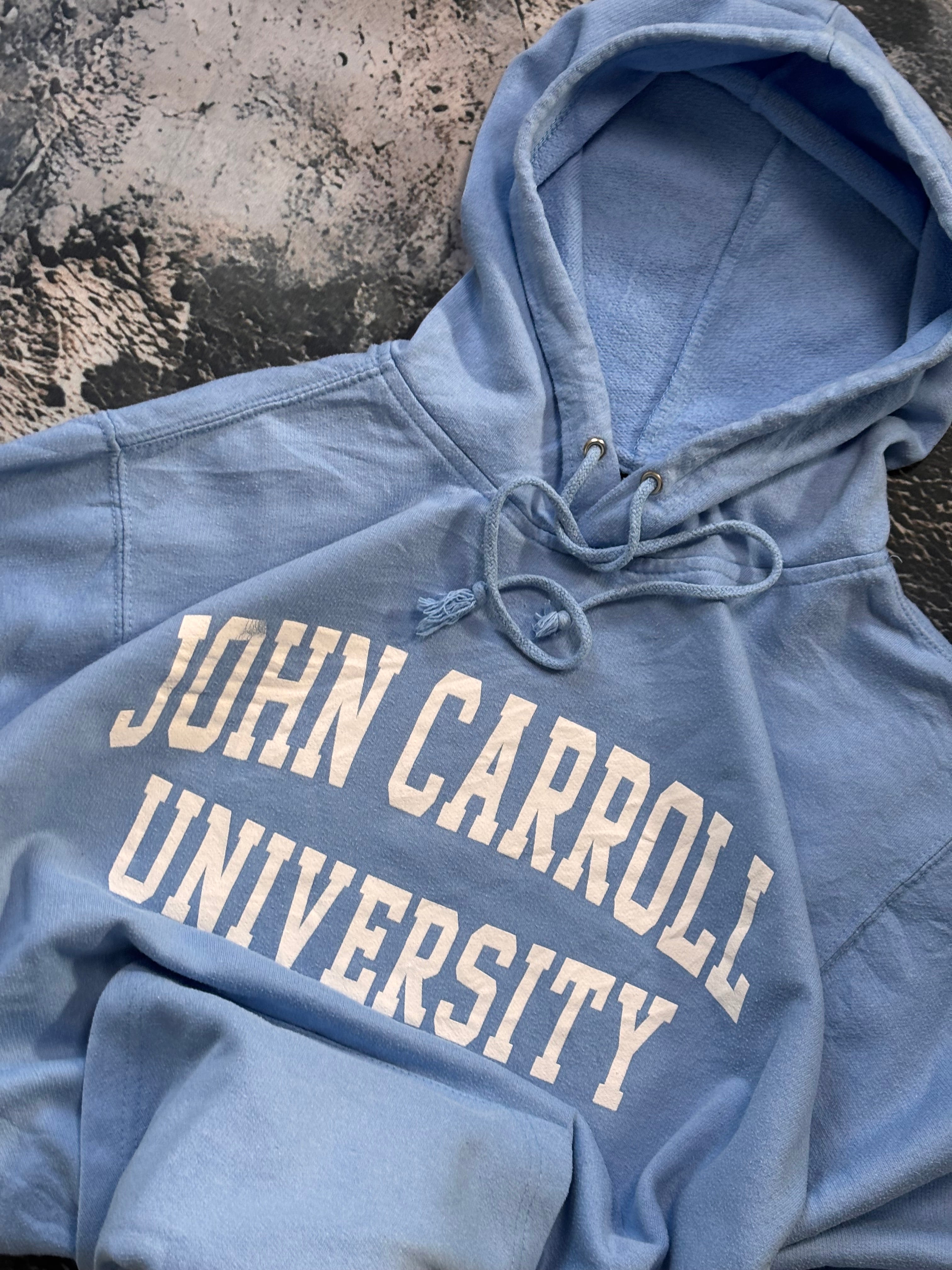 bluza hoodie vintage 90s retro jasnoniebieska vintage