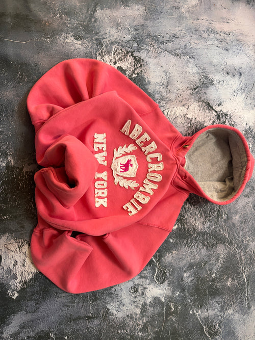 bluza hoodie Abercrombie oversize haft retro