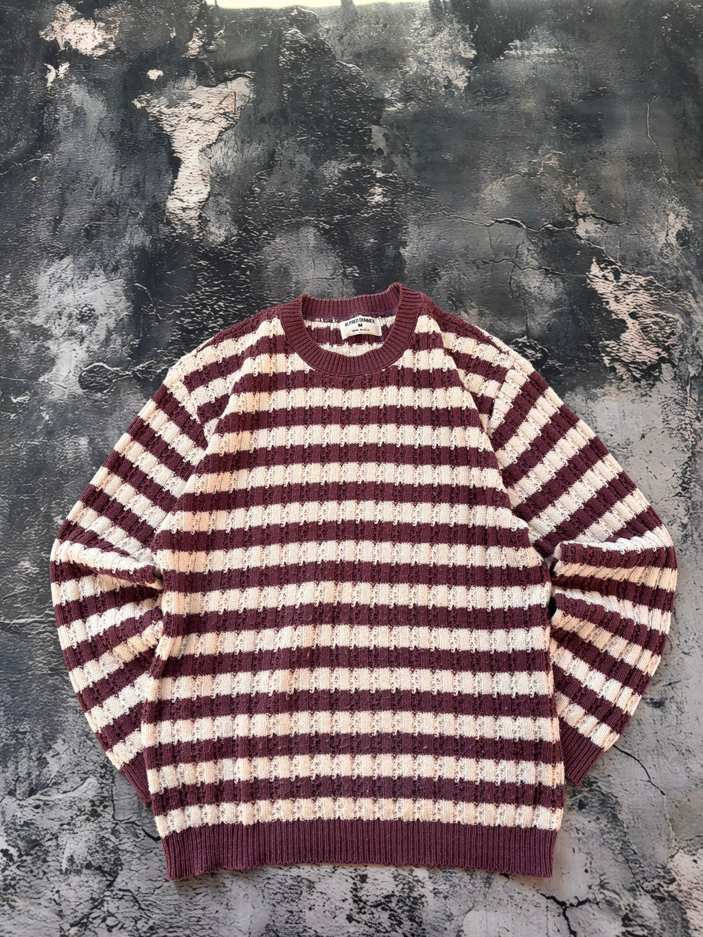 Sweter fioletowo biały vintage