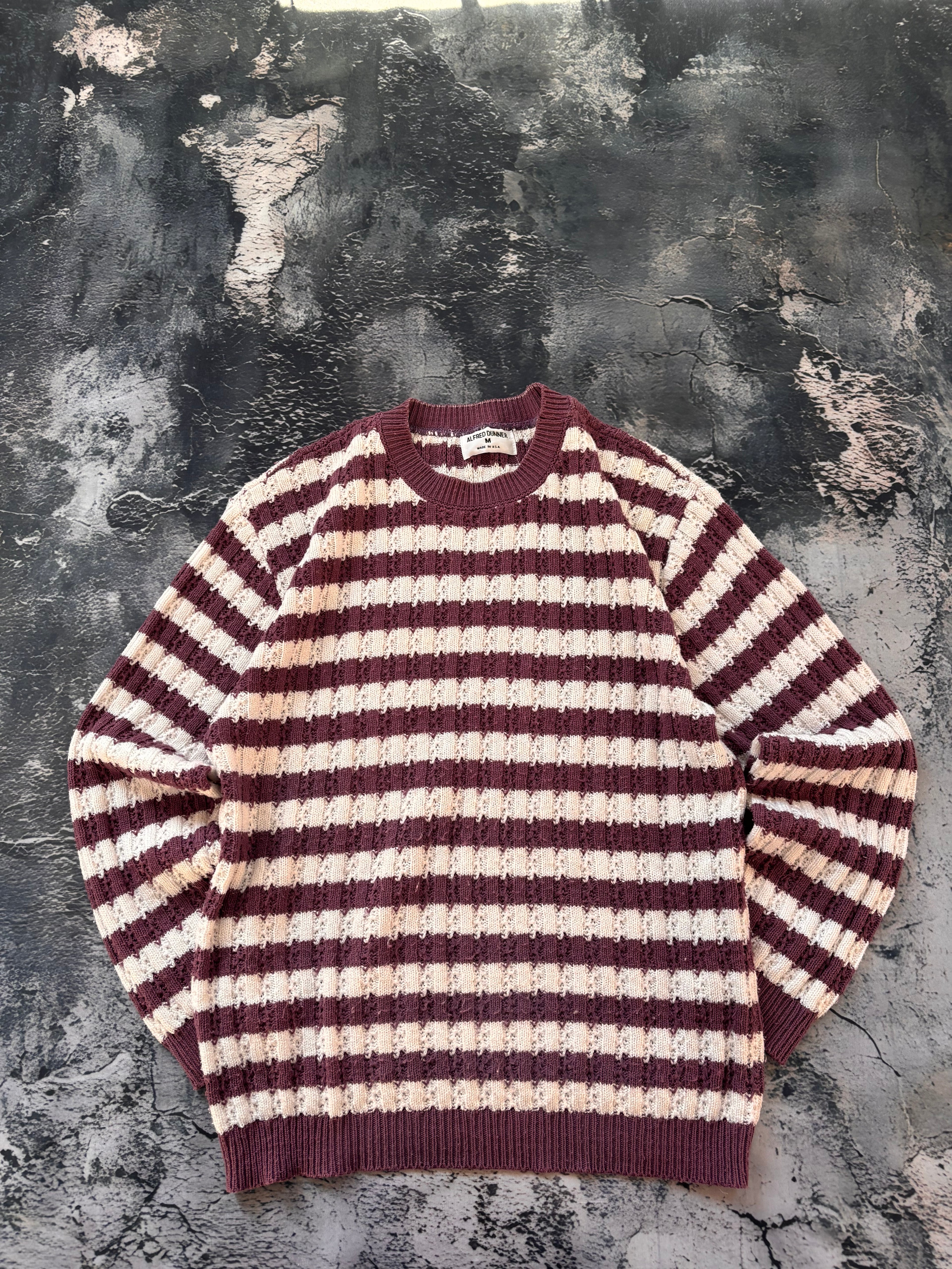 Sweter fioletowo biały vintage