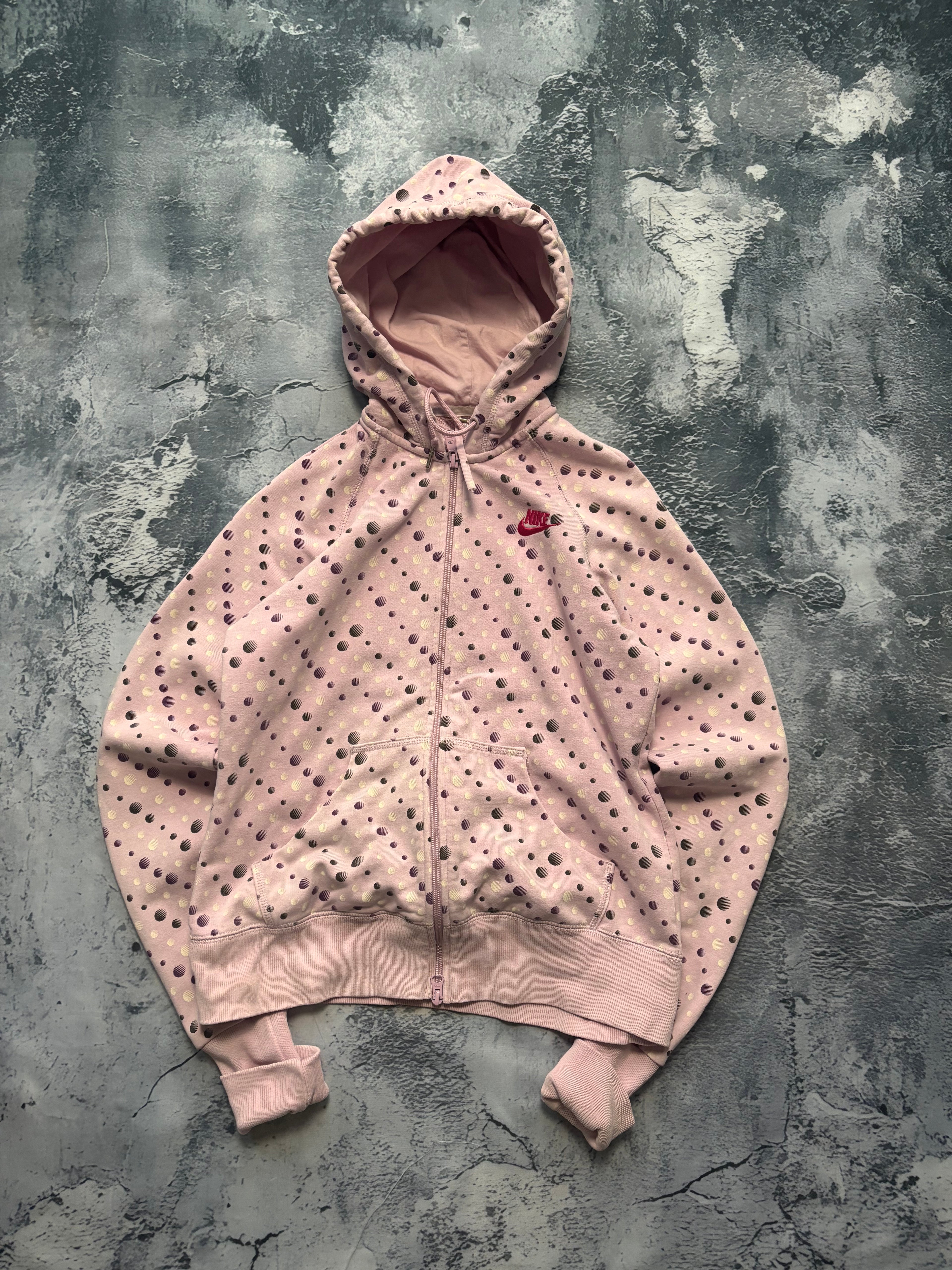 bluza hoodie nike pink w kropki vintage retro