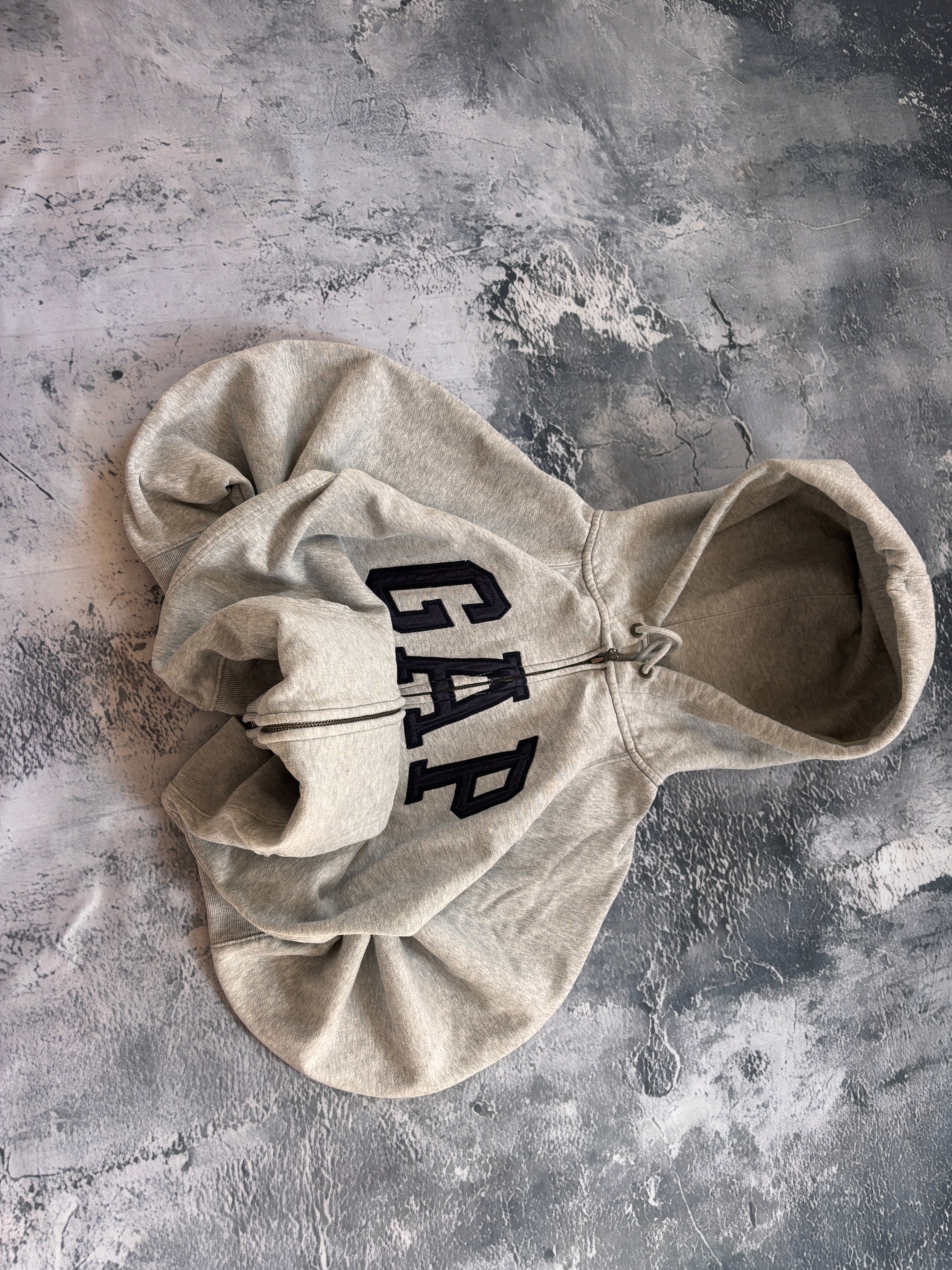 bluza zip hoodeiu GAP czarne logo America streetwear